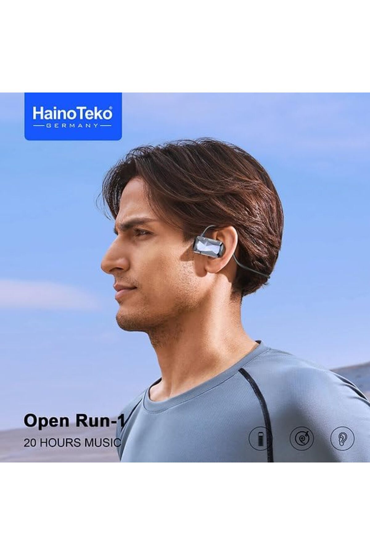 HAINOTEKO-Open Run 3D Sound Effect Wireless Bluetooth Earphone with Super Clear Mic 2