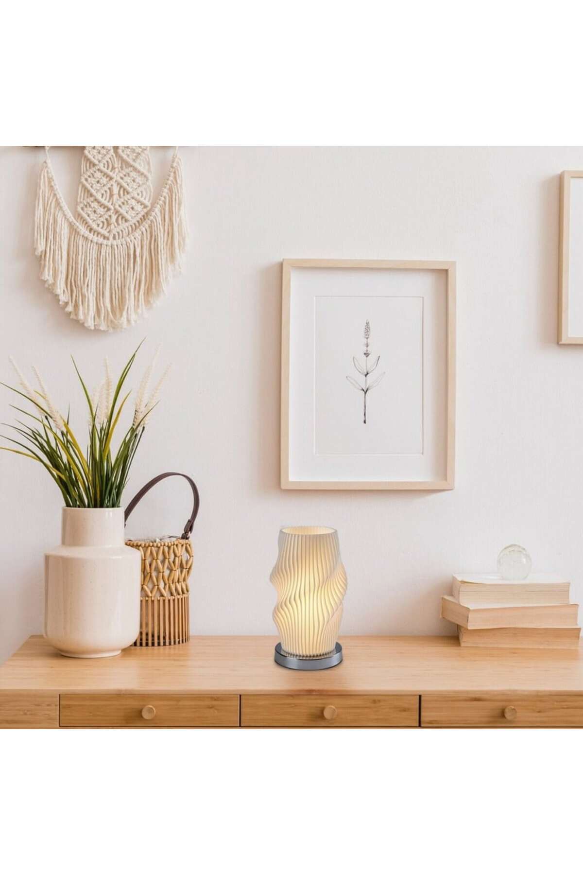 Rabalux-Table lamp, made of metal, plastic lampshade, wavy surface, a light source with a socket ... 2