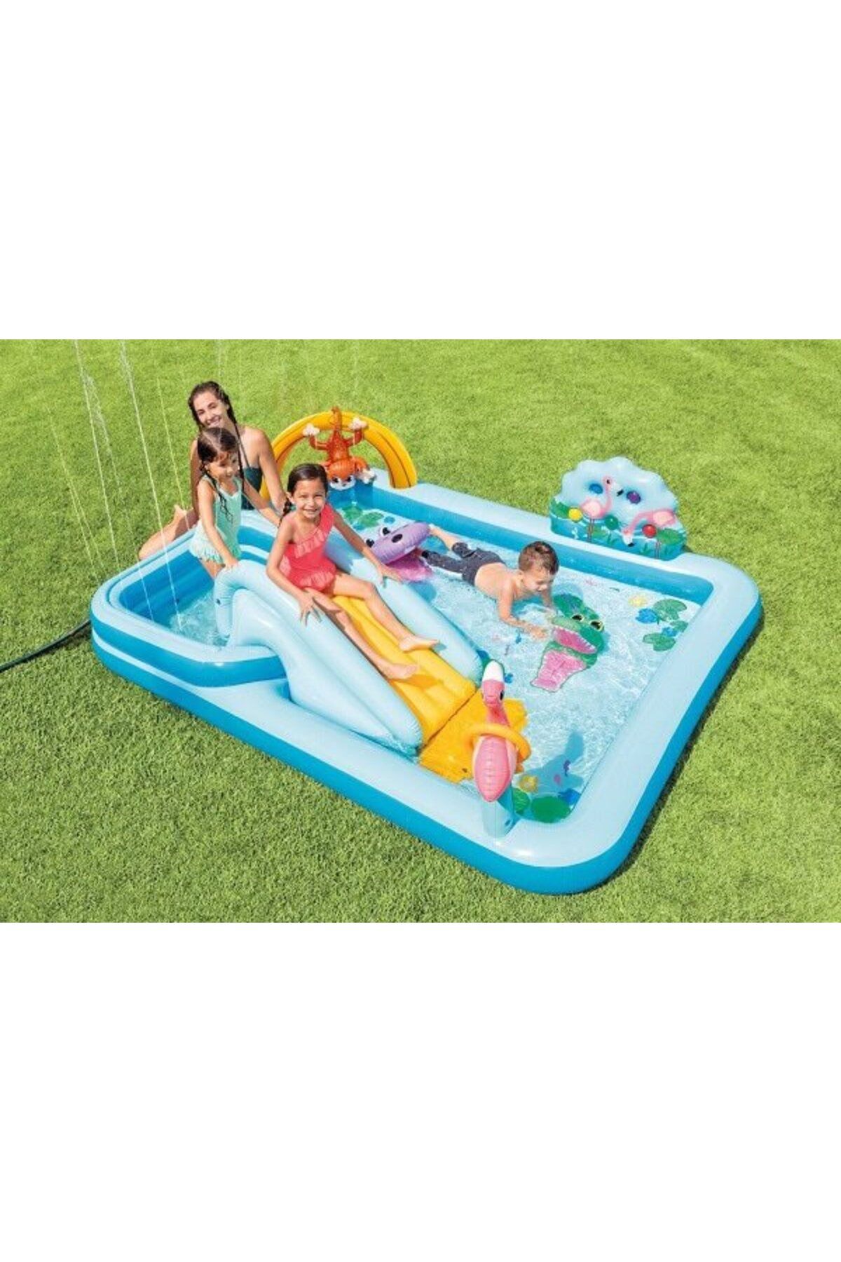 Intex-Intex children's play center, inflatable, made of PVC, with slide, 257 x 216 x 84 cm... 4