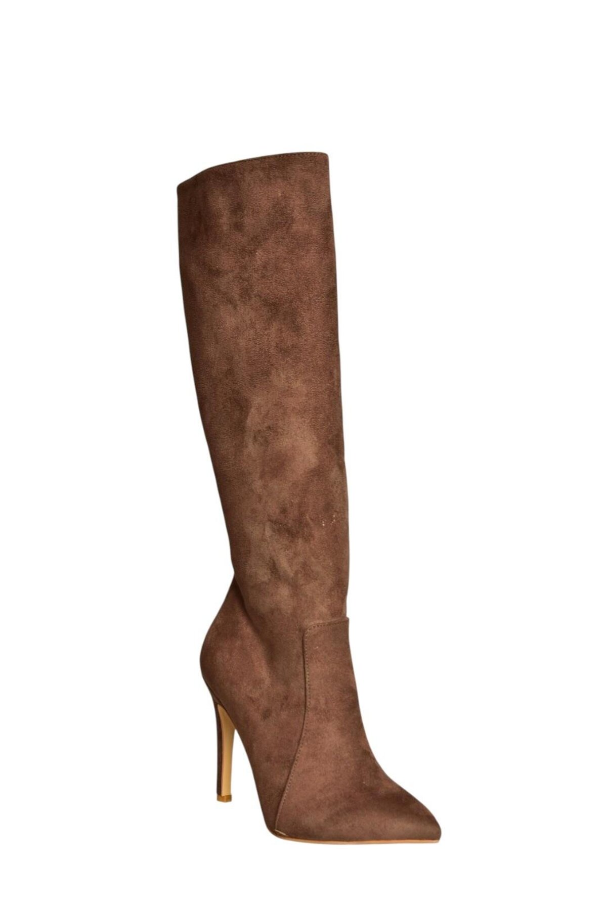 Fox Shoes N372530102 Kahverengi Süet İnce Topuklu Kadın Çizme görsel 5