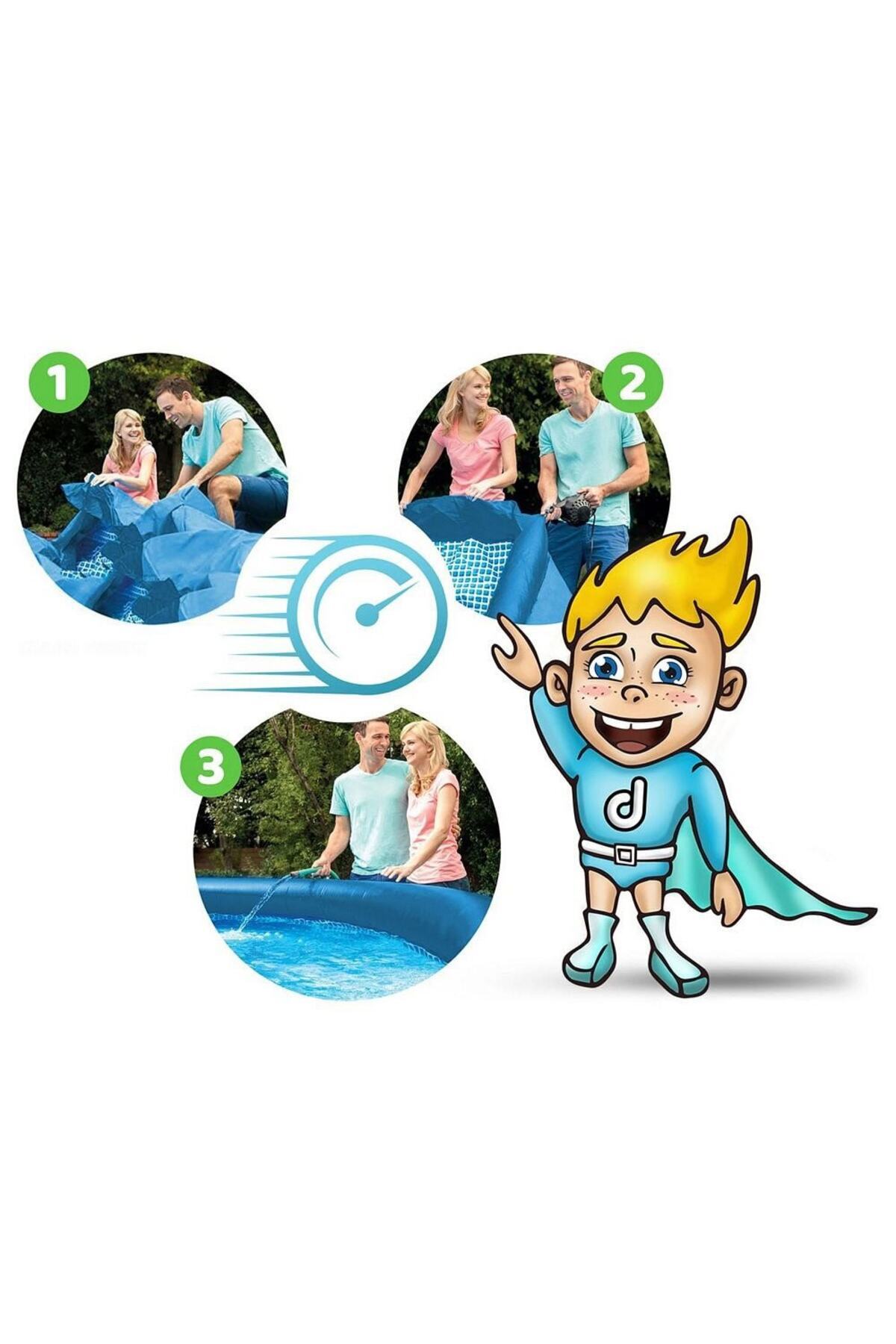 Intex-Intex inflatable children's pool, durable 3-layer PVC material, whale shape, cover... 5