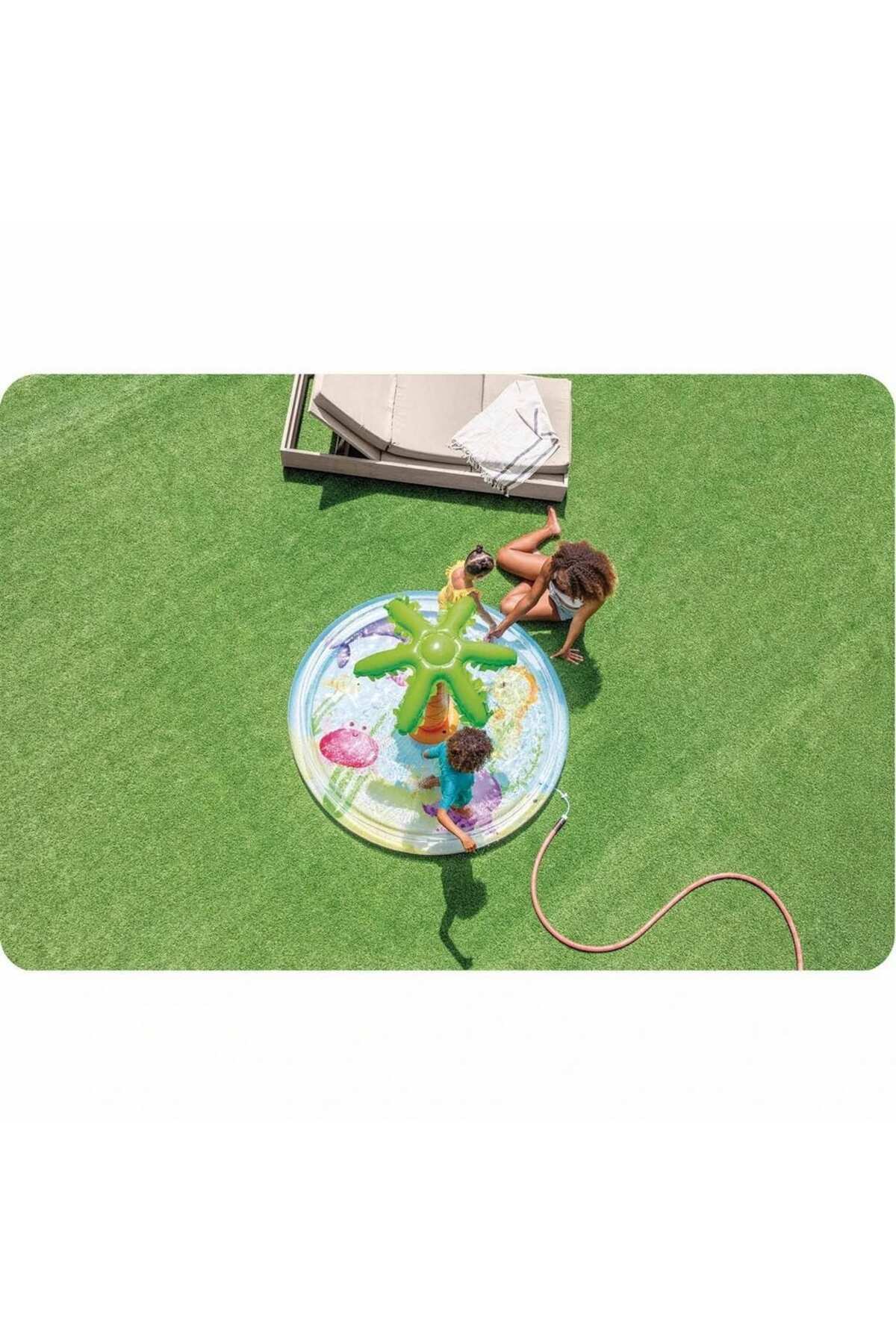 Intex-Intex inflatable pool for children, PVC material, with water sprayer, palm tree shape... 7