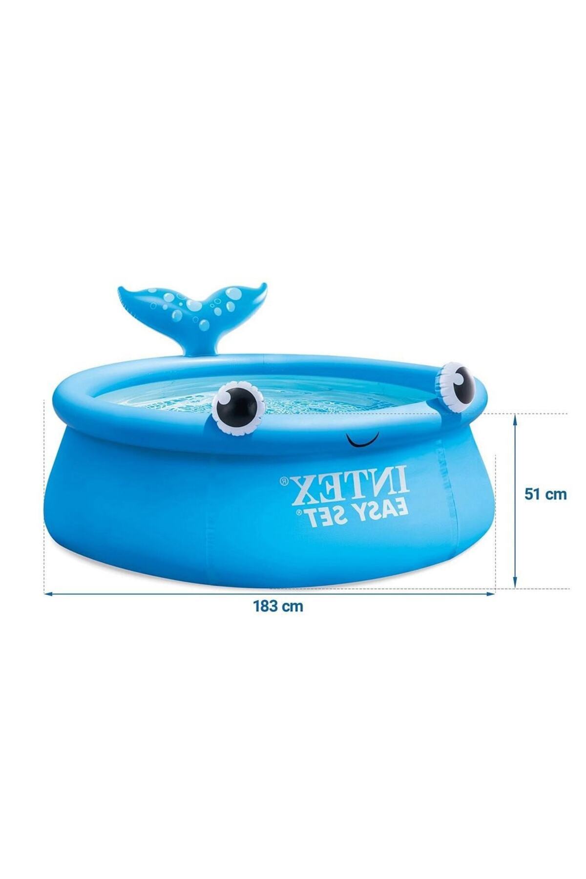 Intex-Intex inflatable children's pool, durable 3-layer PVC material, whale shape, cover... 6