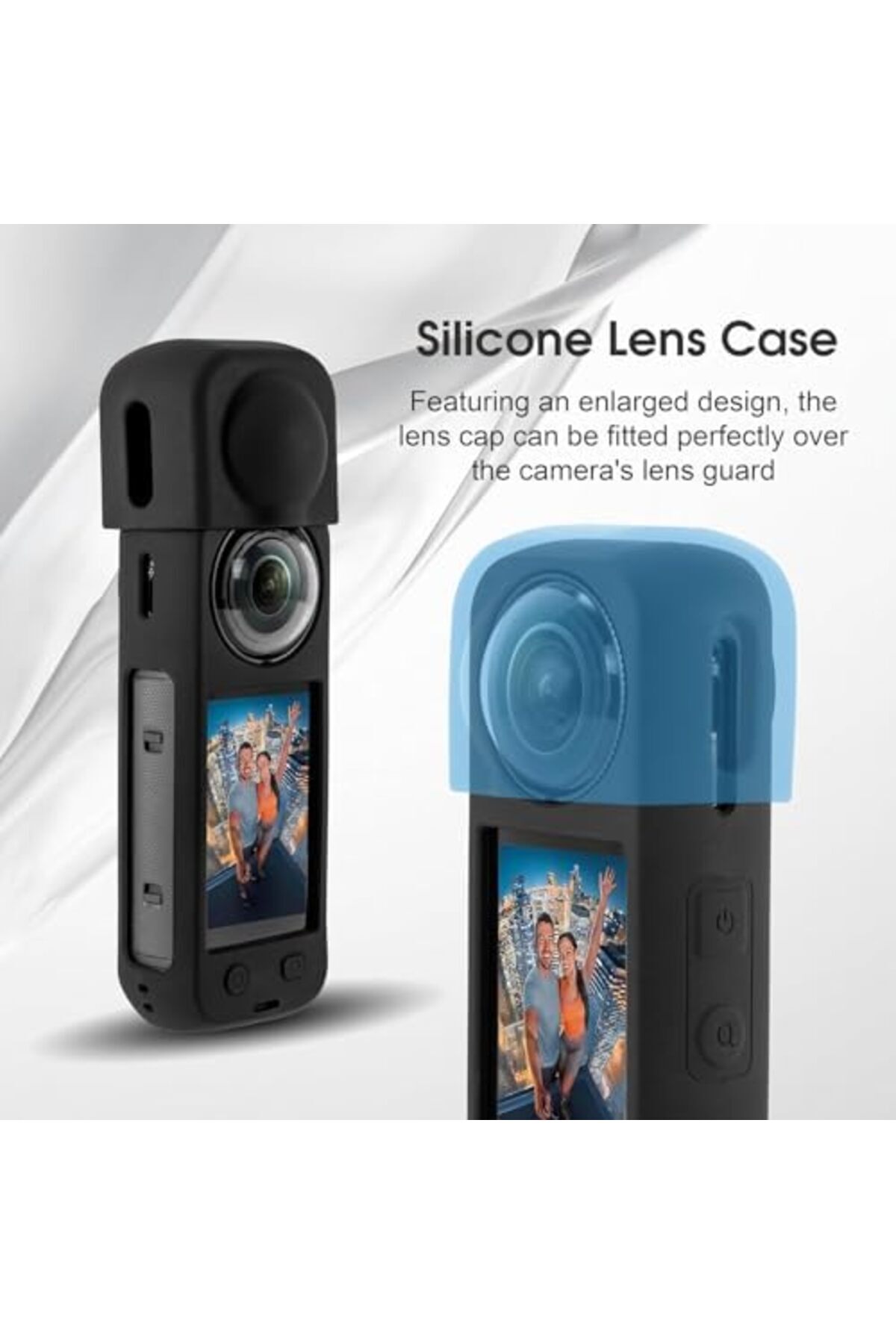 Generic-CENXI Silicone Cover Case for Insta360 X5, Soft Lens Cap Protector All Round Protective Case for Ins 8