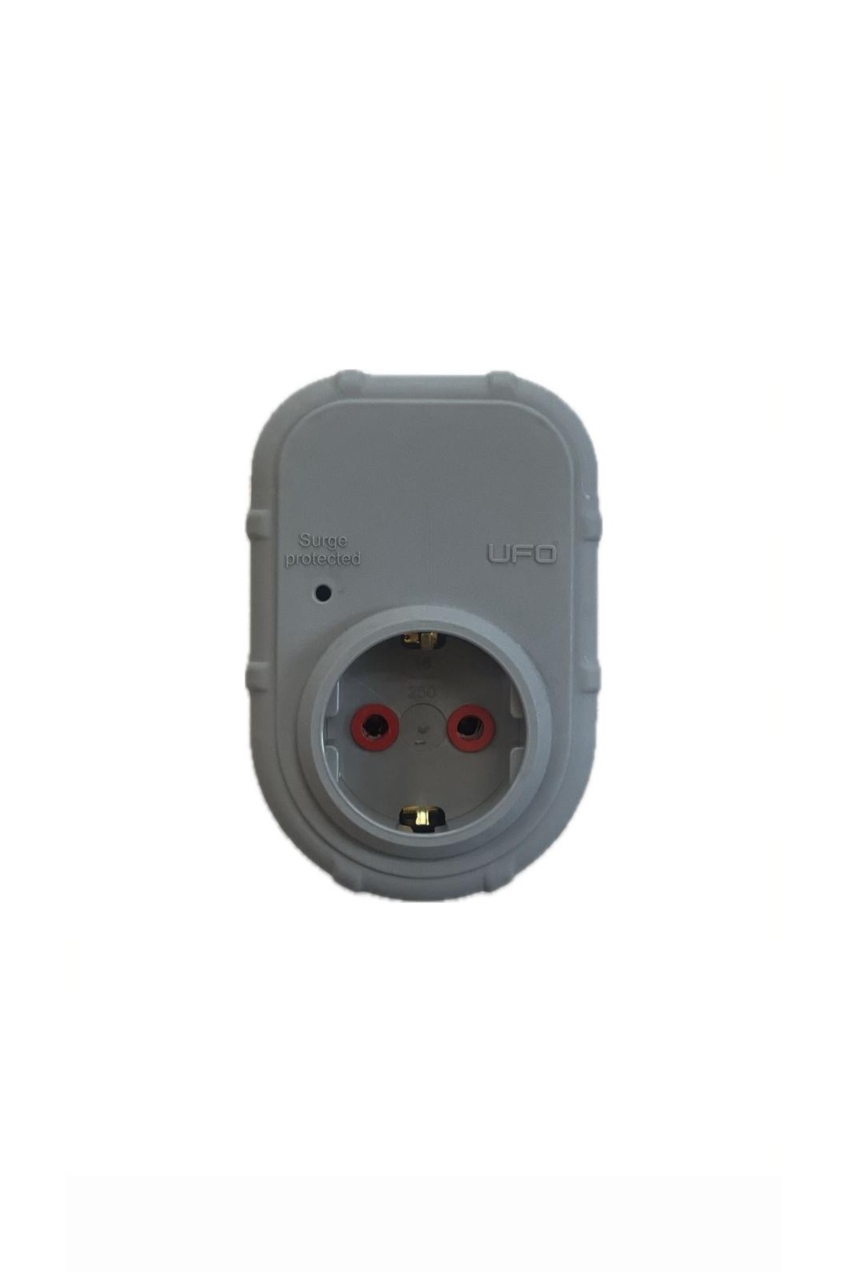 UFO-Current Protected Socket (Gray Color) (Single) Thermal 3000 Watt Shock Protected Grounded 1St Class Quality 3