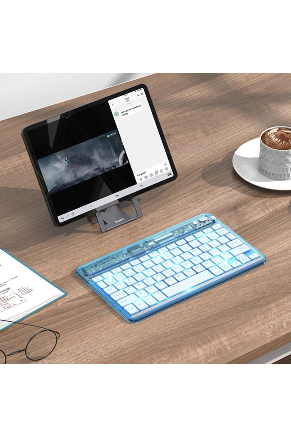 onix-Bluetooth Keyboard, Onix, Illuminated, Blue 3
