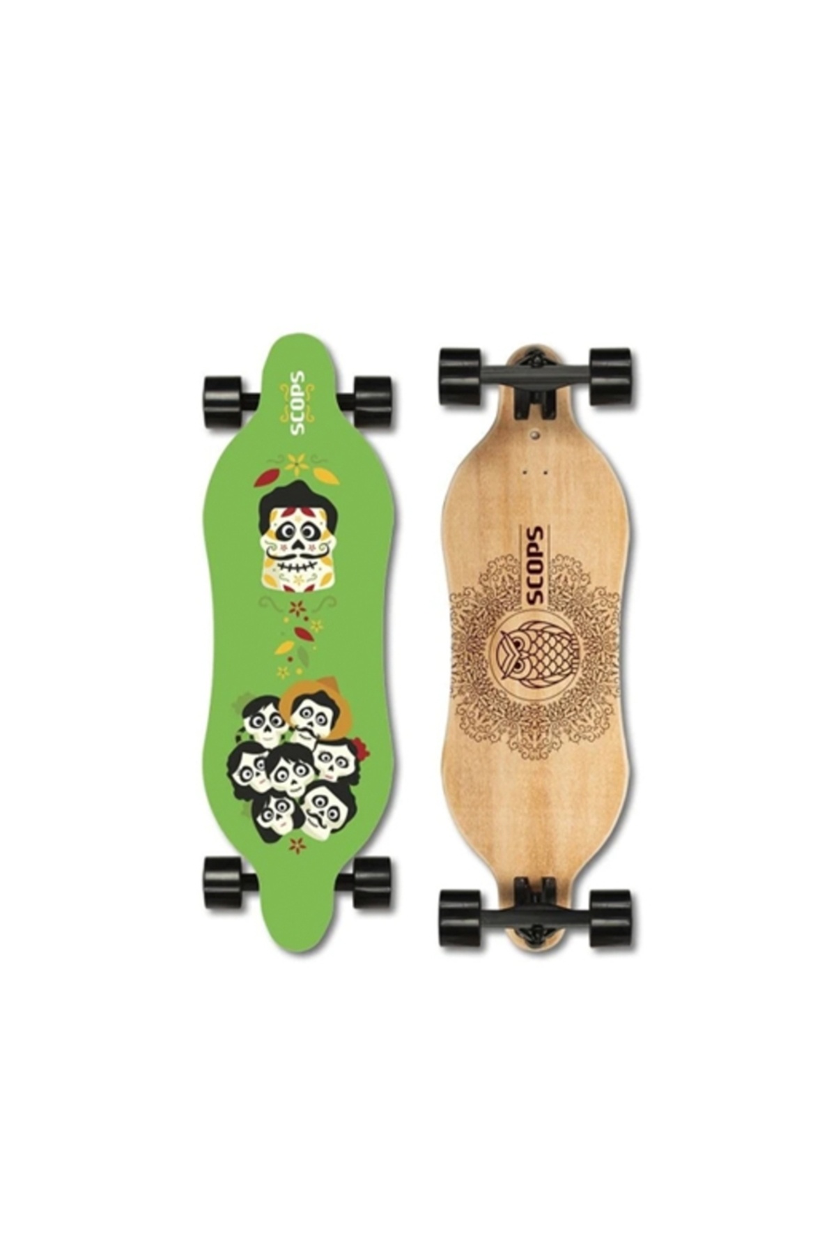 SCOPS Doodle Bones Cruiser Longboard - Ahşap Kaykay