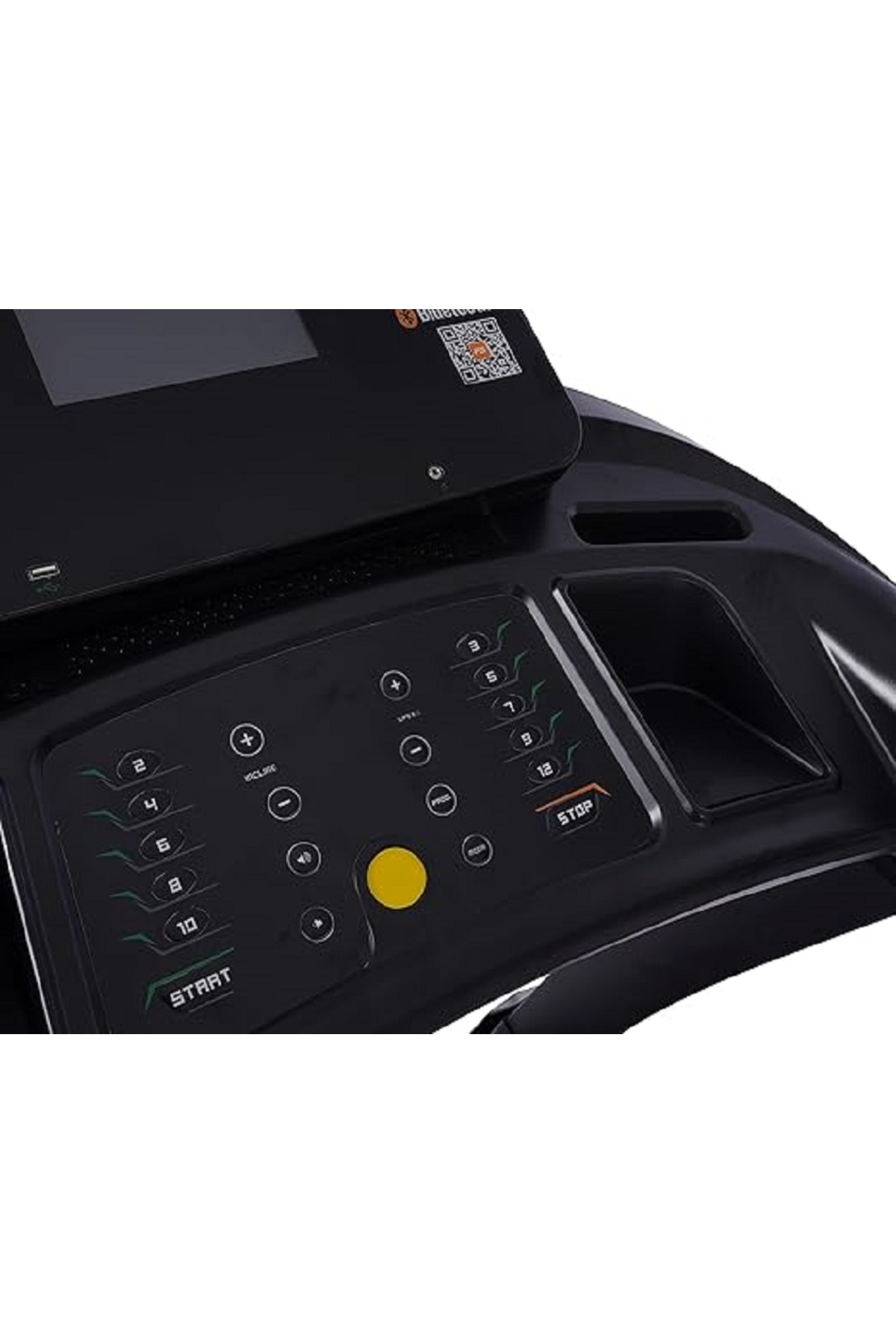 سير مشي قابل للطي بعجلات ، أقصى وزن 120 كجم ، محرك 3.5 حصان موديل 109A أسود