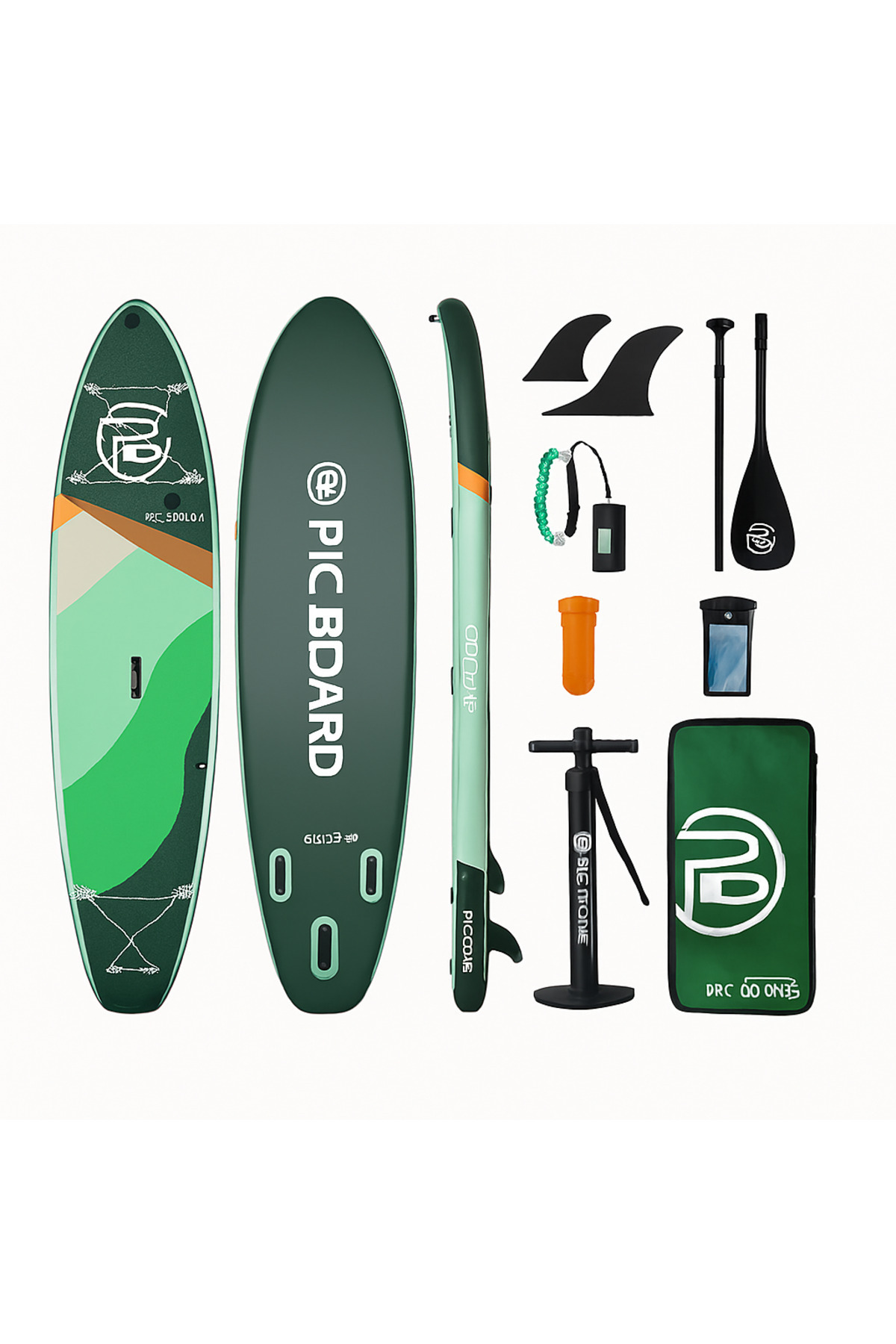 Skatinger Pic Board Green Horizon Sup Paddle Board 335x86x15 cm 3 Salmalı Ultra Dengeli - Full Set