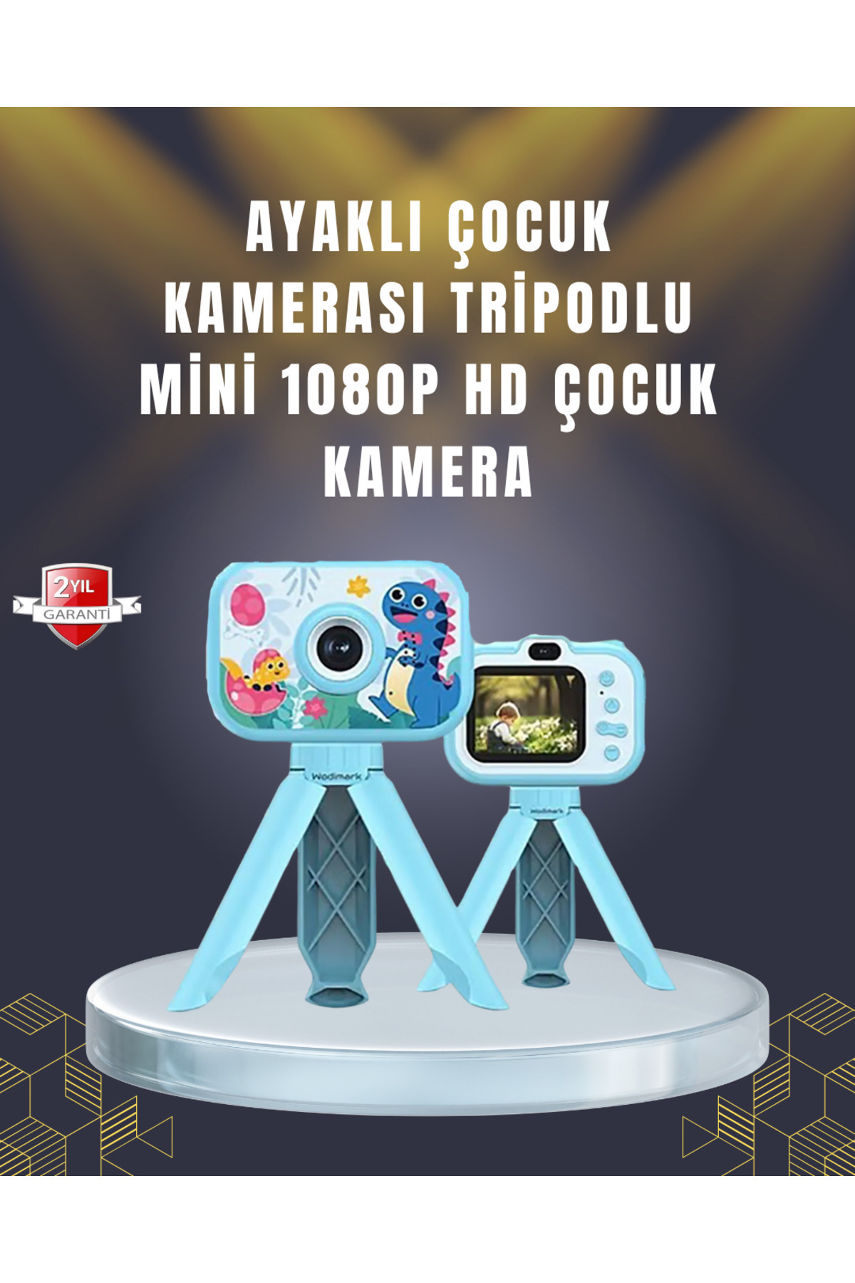 Flamex 2 inç Ekranlı Çocuk Kamerası – Çizgi Film Efektli ve Müzik Çalar Özellikli