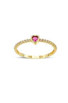 Cemre Gold 14 Ayar Altın Kalp Modeli Yüzük