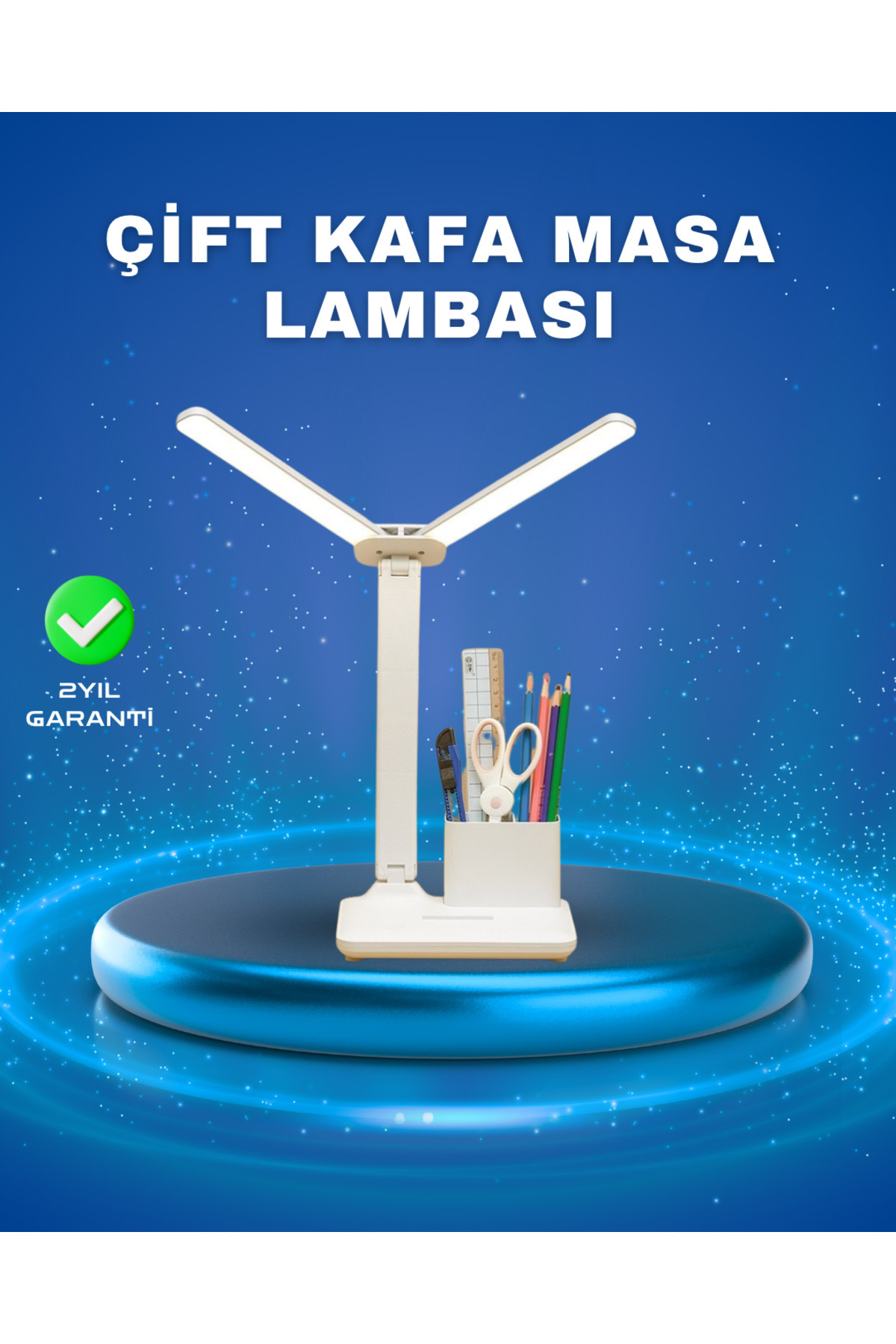 Ronanna 3’ü 1 Arada Çok Amaçlı Masa Lambası | Göz Yormayan Işık, Organizer Tasarım