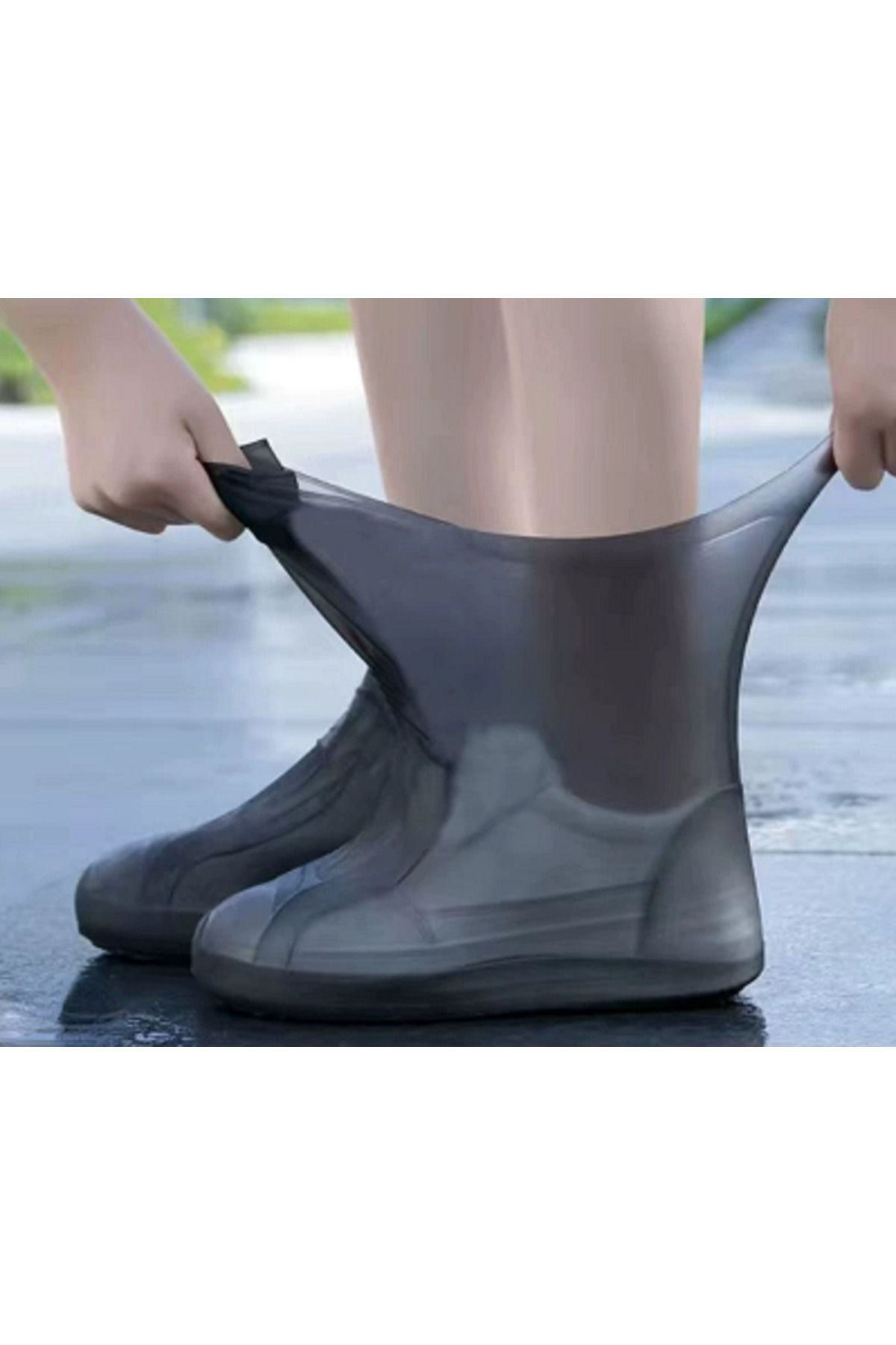 MOR SALKIM HOME Ayakkabı Yağmur-Su Koruyucu Silikon Kılıf 26-33 1 çift ( çift katmanlı taban )