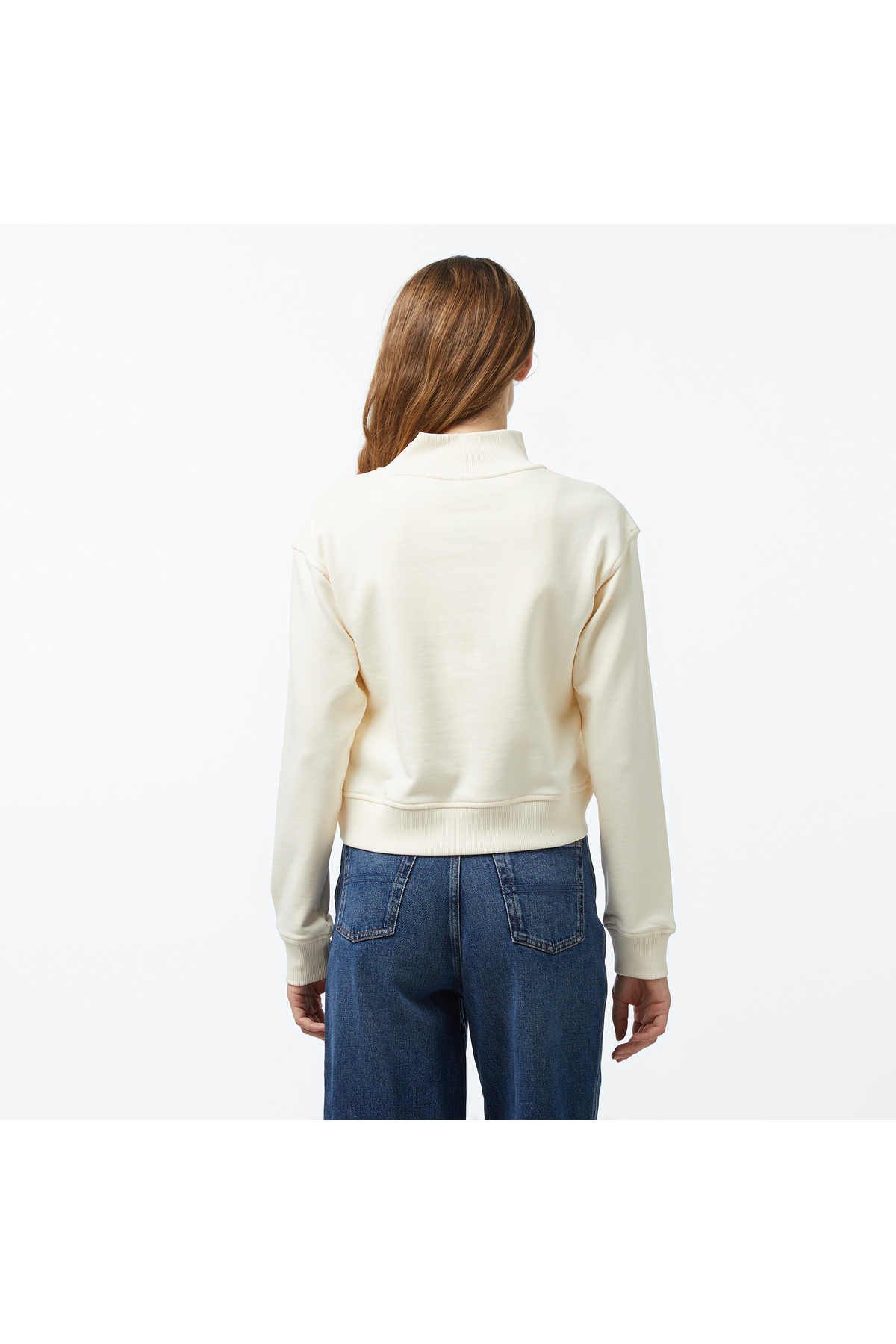 United4  UNITED4 Kadın Krem Sweatshirt - Görsel 2