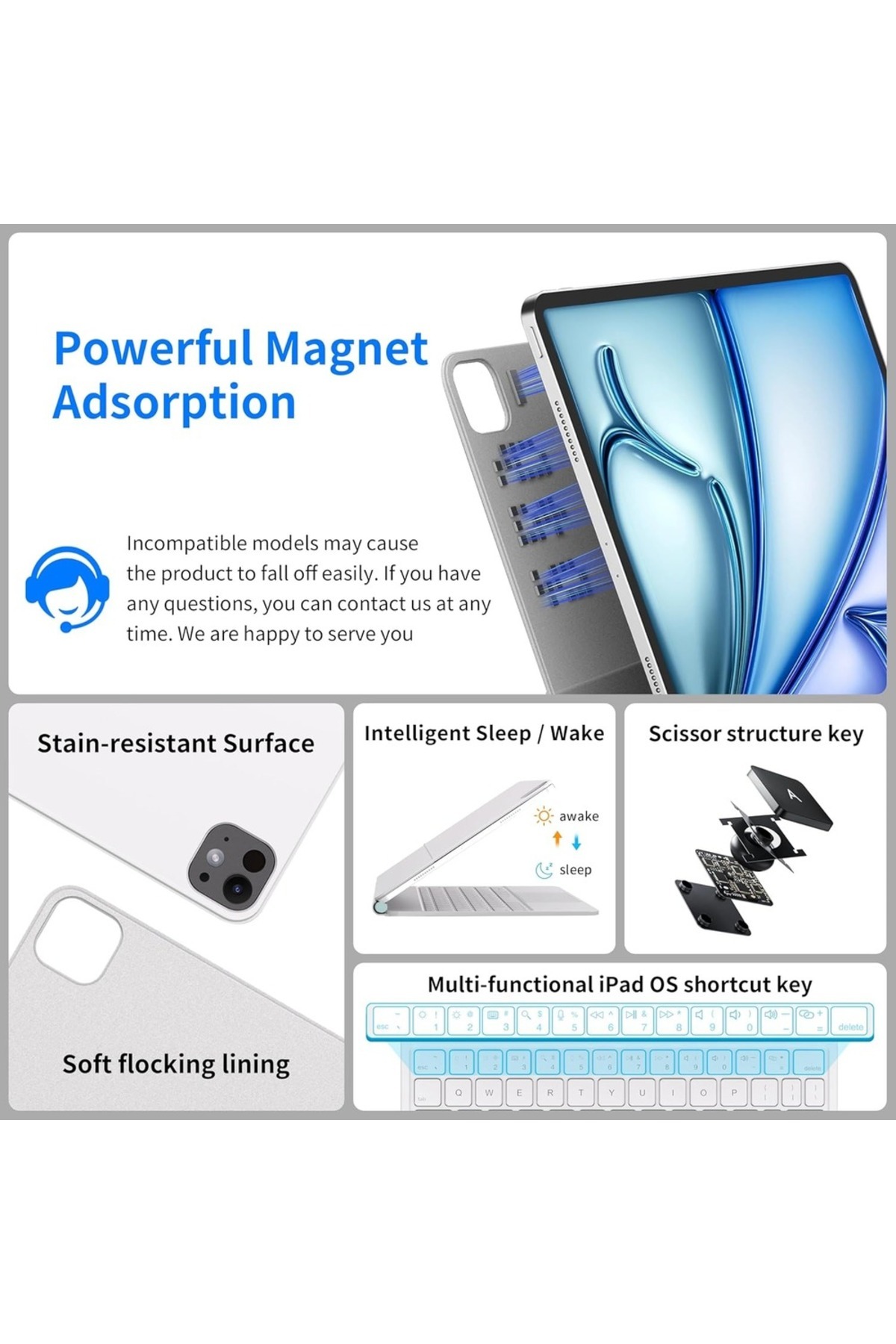 Apple-Magic Keyboard Wireless Case for iPad 10.9" (A16) with Trackpad, Stand & Backlit Keys 5