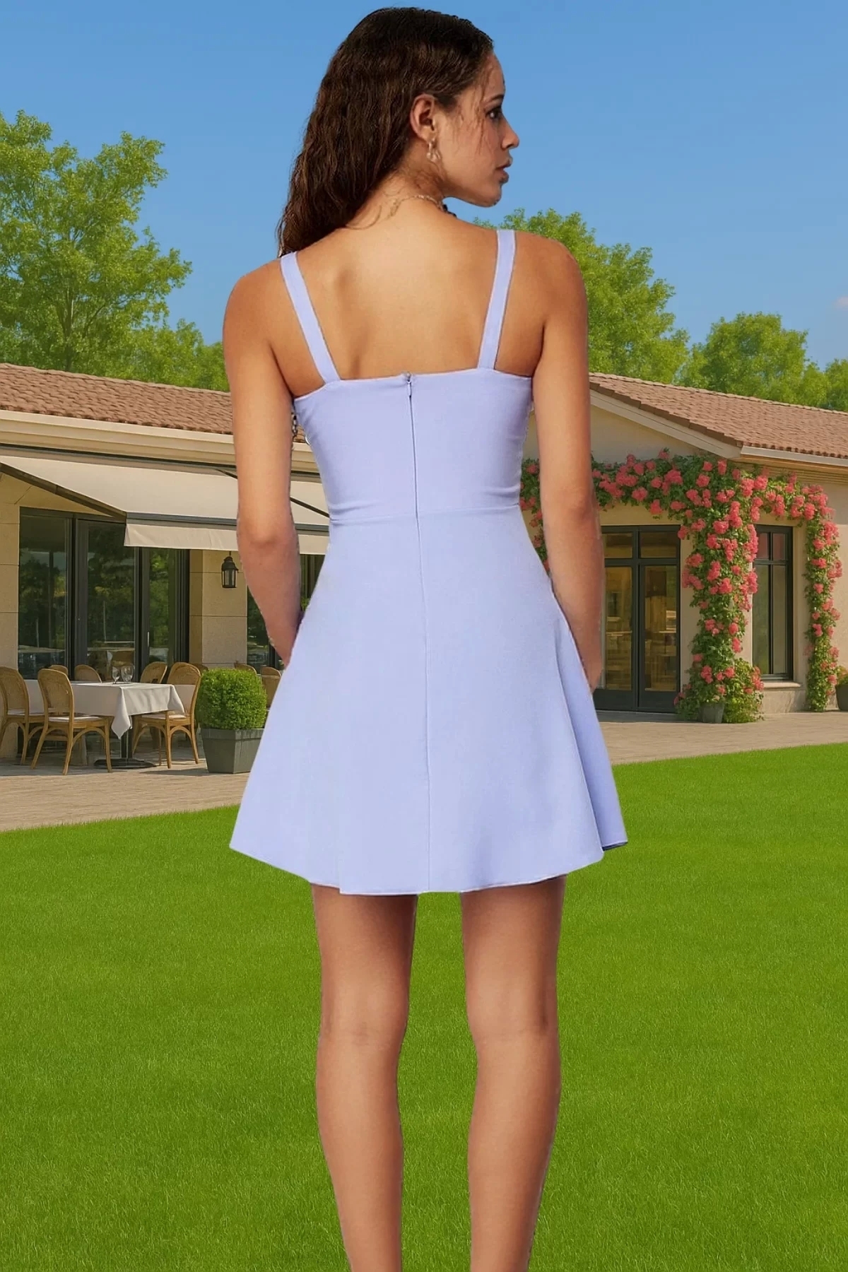 Kadın A Kesim Mini Abiye Elbise Finike Dokuma Kumaş Özel Günler İçin Yaz Aylarının Vazgeçilmezi