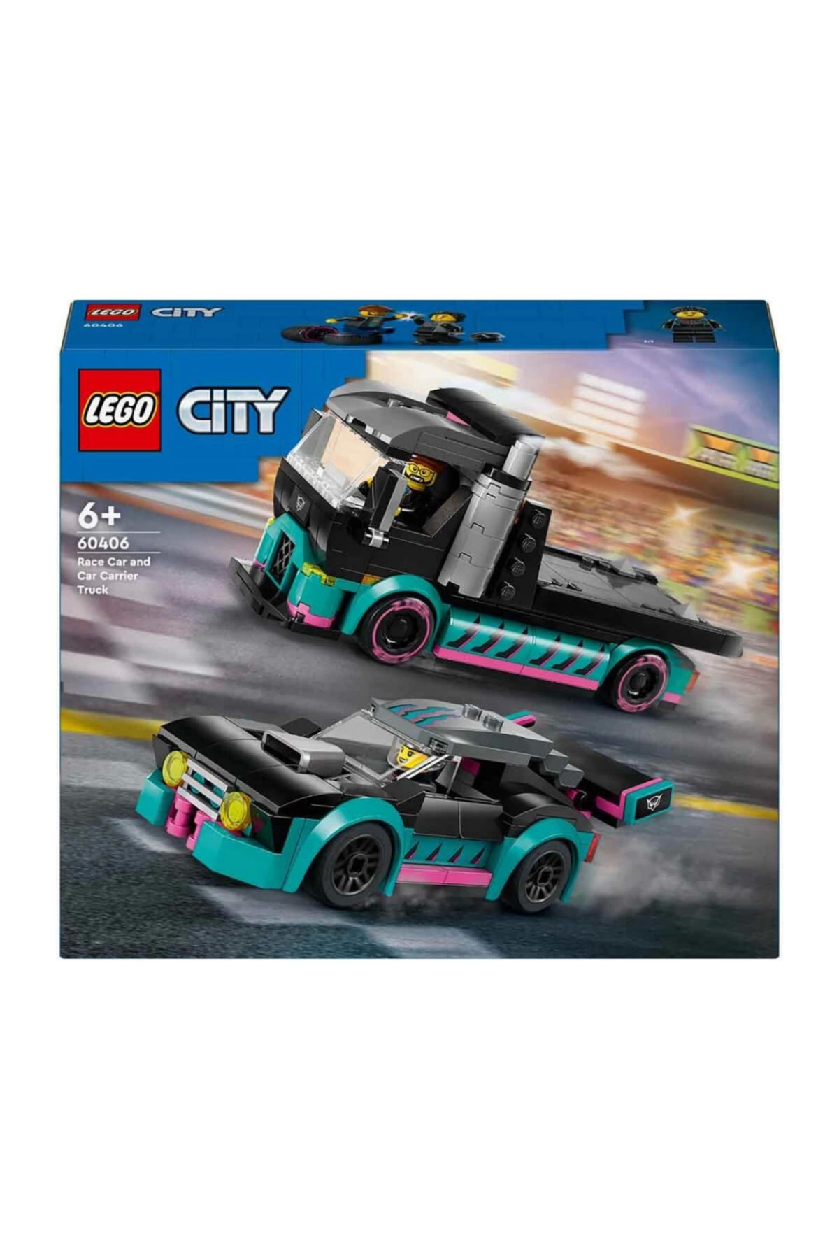 نسِیورلد ساختمان شهر اسباببازی، ماشین مسابقهای و کامیون حامل خودرو ۶۰۴۰۶