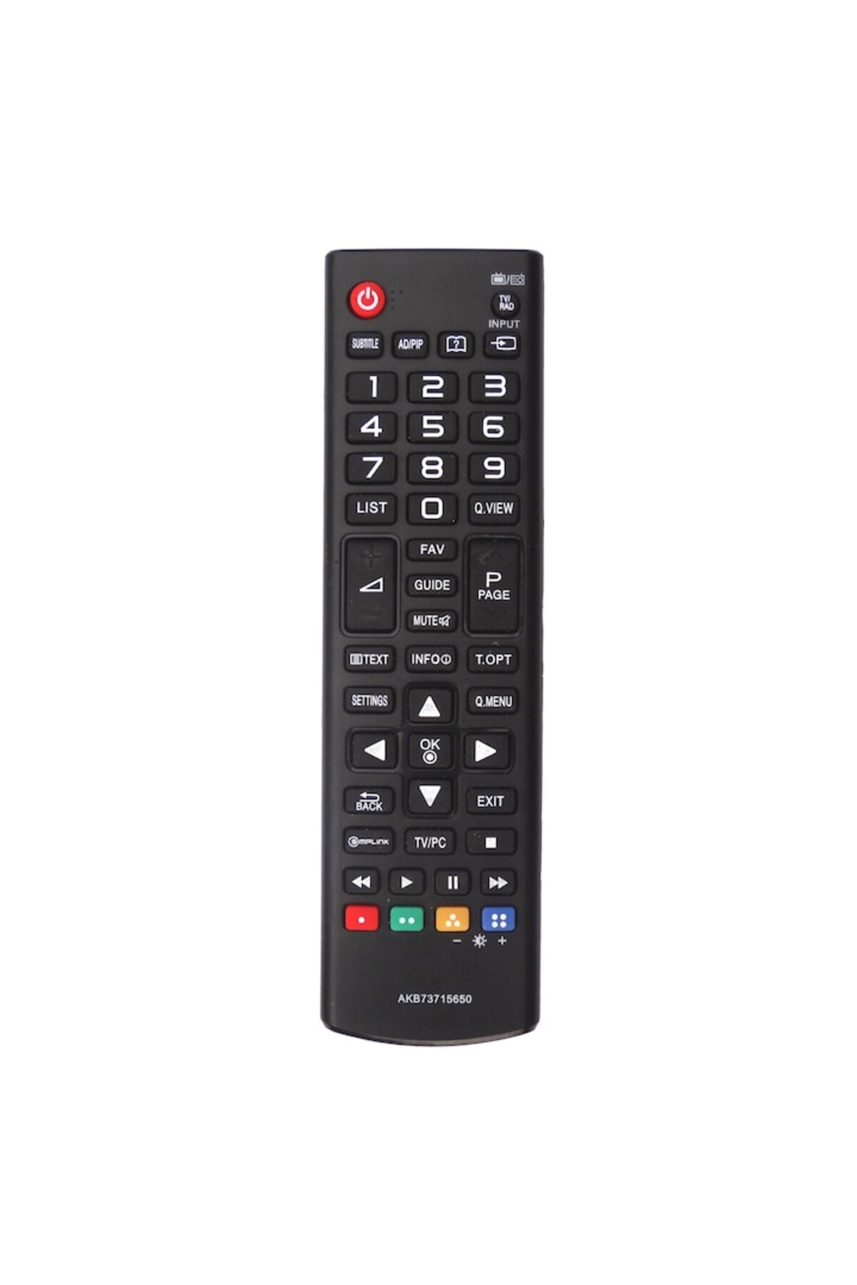 OEM-Remote Control Compatible with LCD/LED LG AKB73715650, Black with Original Functions + Remote Holder 2