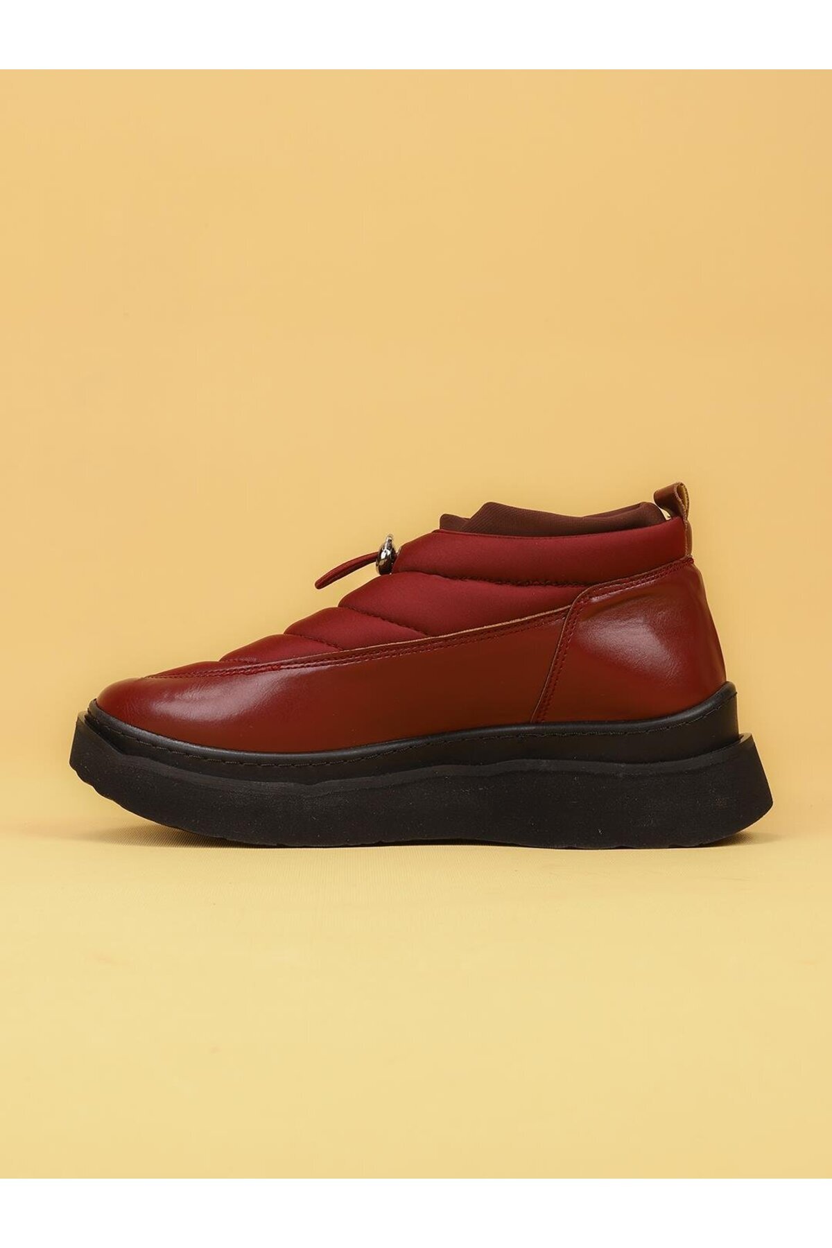 layki LUXOR Kadın Dolgulu Kışlık Bordo Sneaker Bot