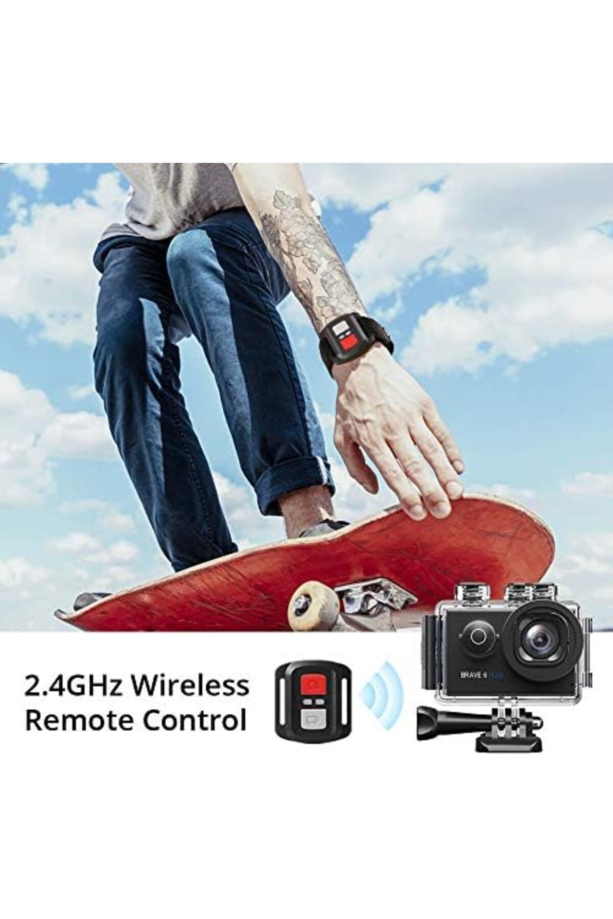 AKASO-Brave 6 Plus Native 4K30FPS 20MP WiFi Action Camera with Touch Screen EIS 4X Zoom Voice Contro 8