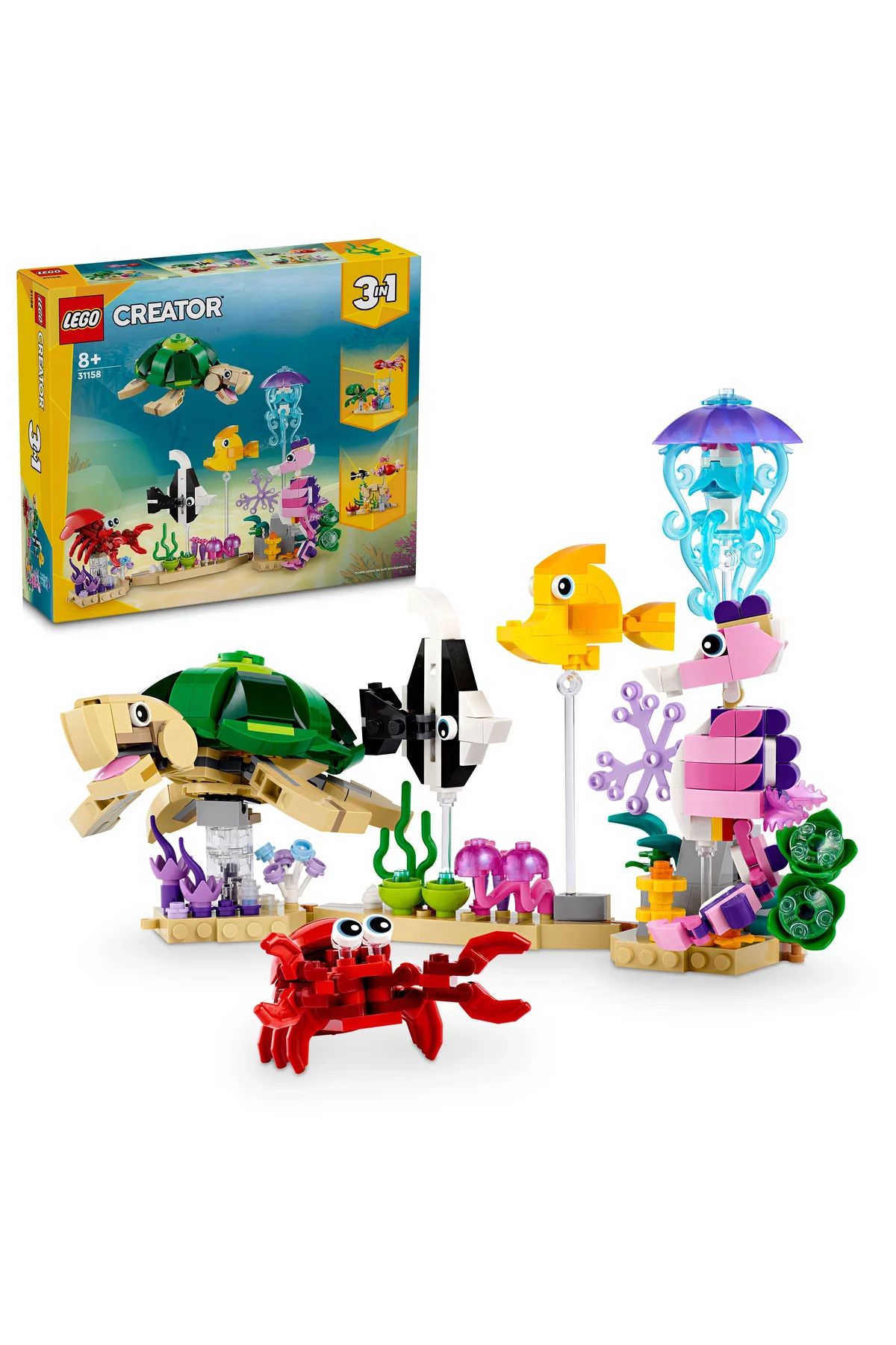 LEGO-® Creator 3in1 Sea Animals 31158 Building Set for 8+ Year Old Kids (421 Pieces) 1
