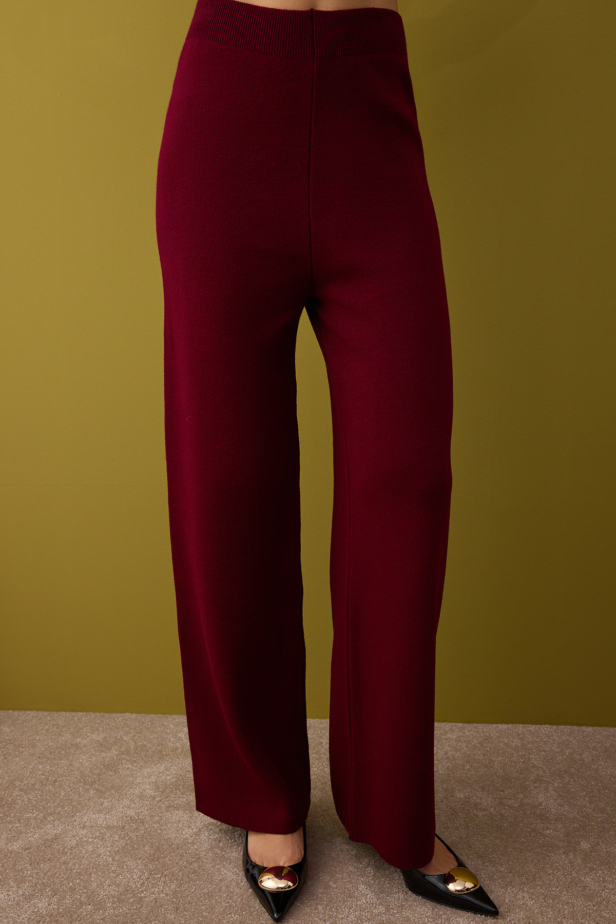 Trendyol Modest Szilva bross részletesen kidolgozott kötöttáru alsó - felső szett TCTAW26US00026