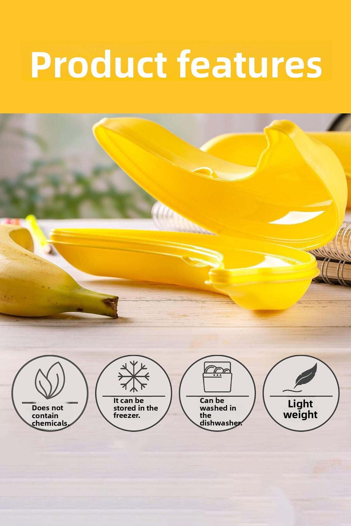Beatitude-Banana Storage Container Portable Ration Food Box Student Employee Athlete Nuts Fruit Storage Container 5