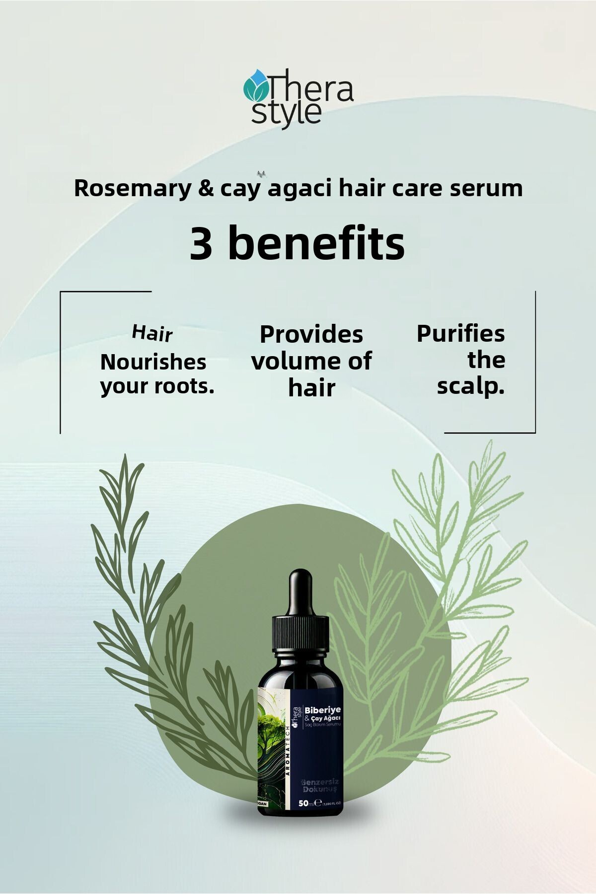 Thera Style-Anti-Hair Loss Care Serum Hair Growth Effective Tea Tree & Rosemary 50 ml 4