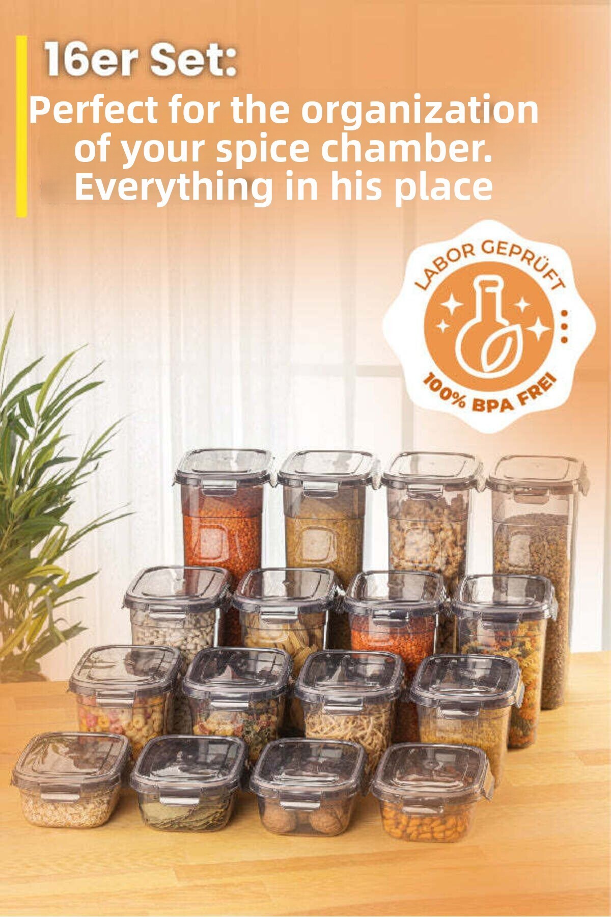 Viwares-Airtight storage containers with lids | 16-piece storage container set 2