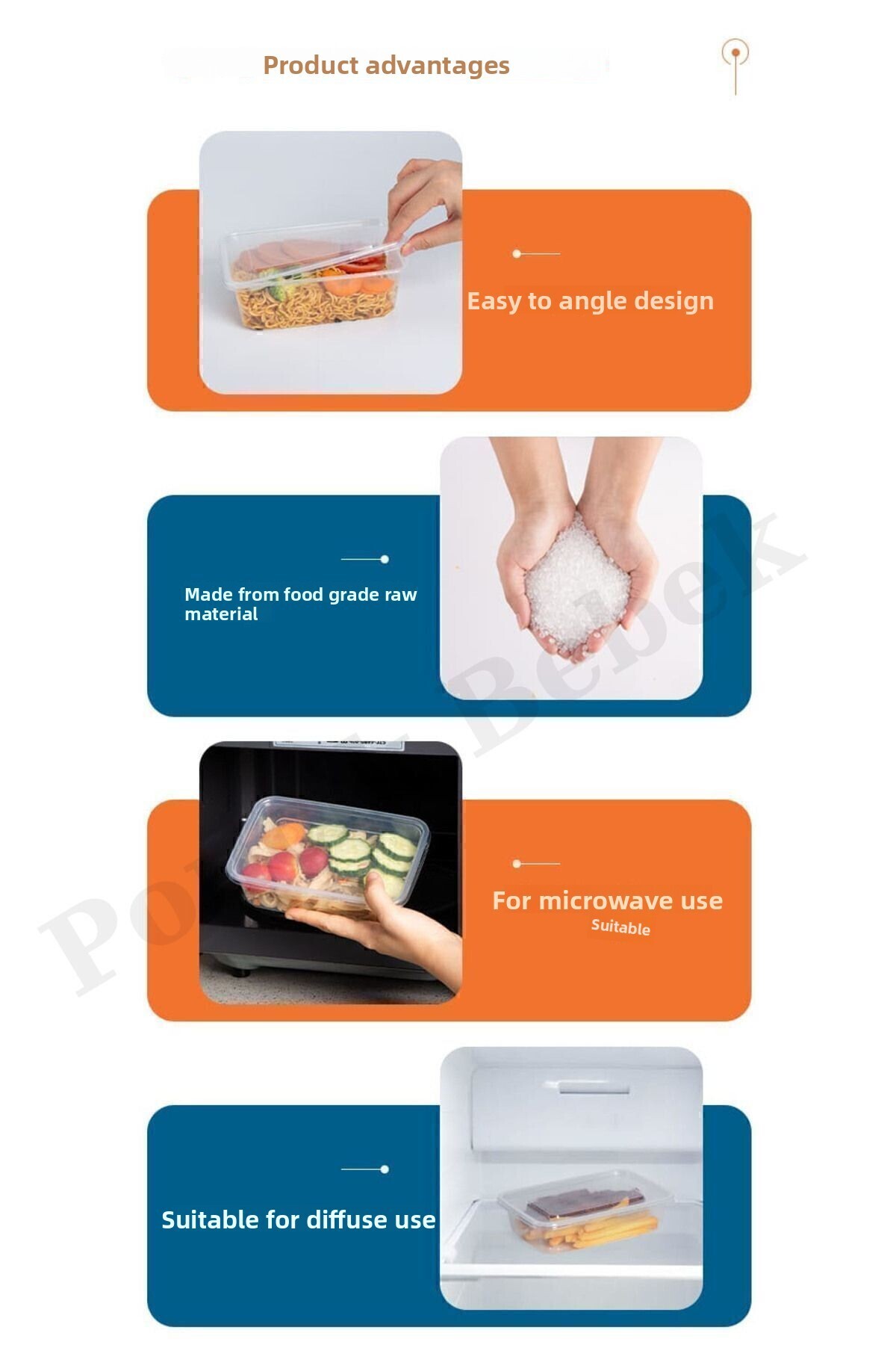 PONÇİK BEBEK-750ml Separate Lid 10 Pieces Storage Set Suitable for Deep Freezer 6