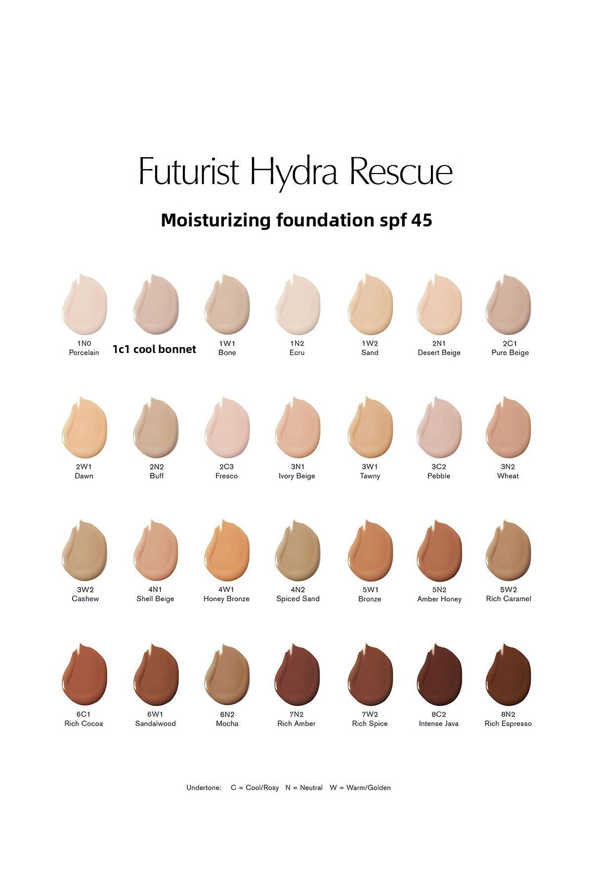 Estee Lauder-FUTURIST HYDRA RESCUE SPF 45 MOISTURIZING FOUNDATION 35ML - COLOR: 3N2 WHEAT KEYON1462 7