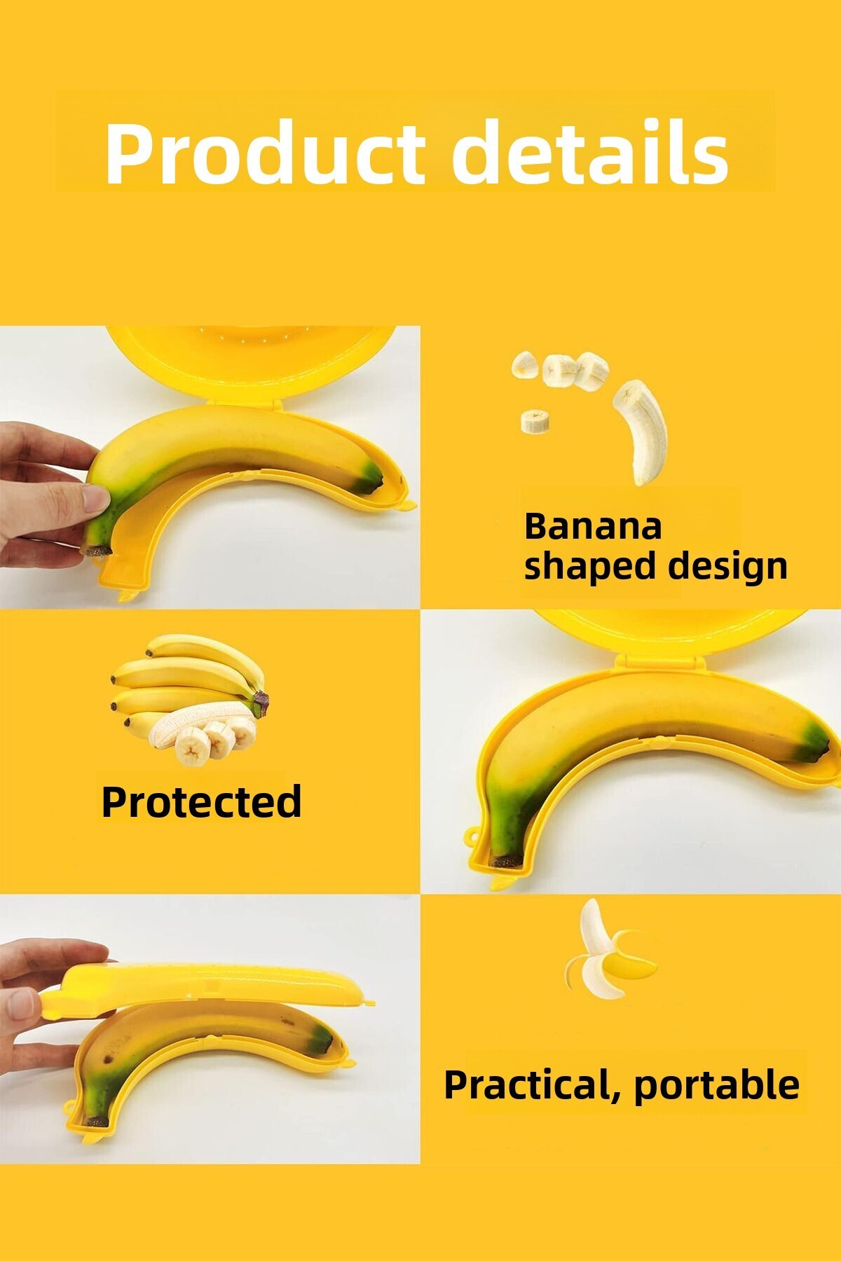Beatitude-Banana Storage Container Portable Ration Food Box Student Employee Athlete Nuts Fruit Storage Container 3