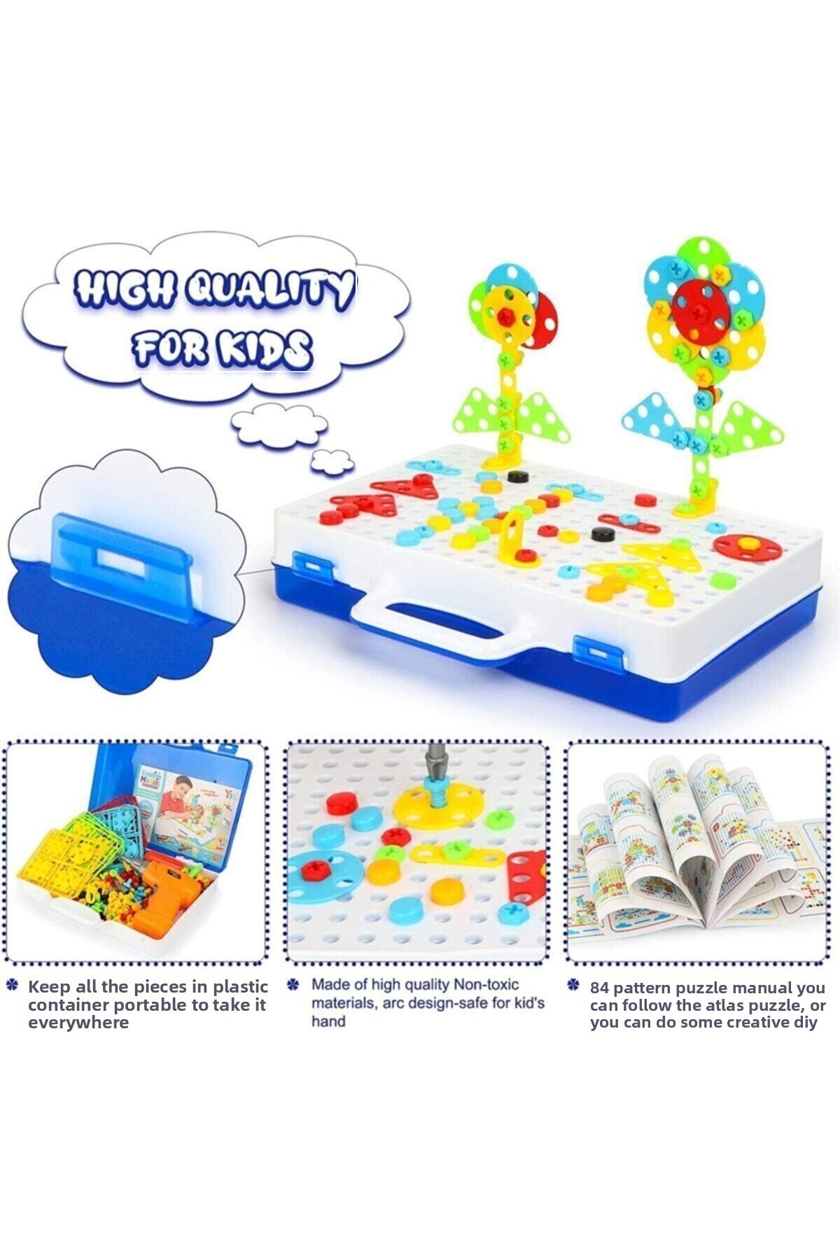 مجموعه آموزشی پازل ترمیم خلاقانه سه‌بعدی با مته اسباب‌بازی مته اسباب‌بازی