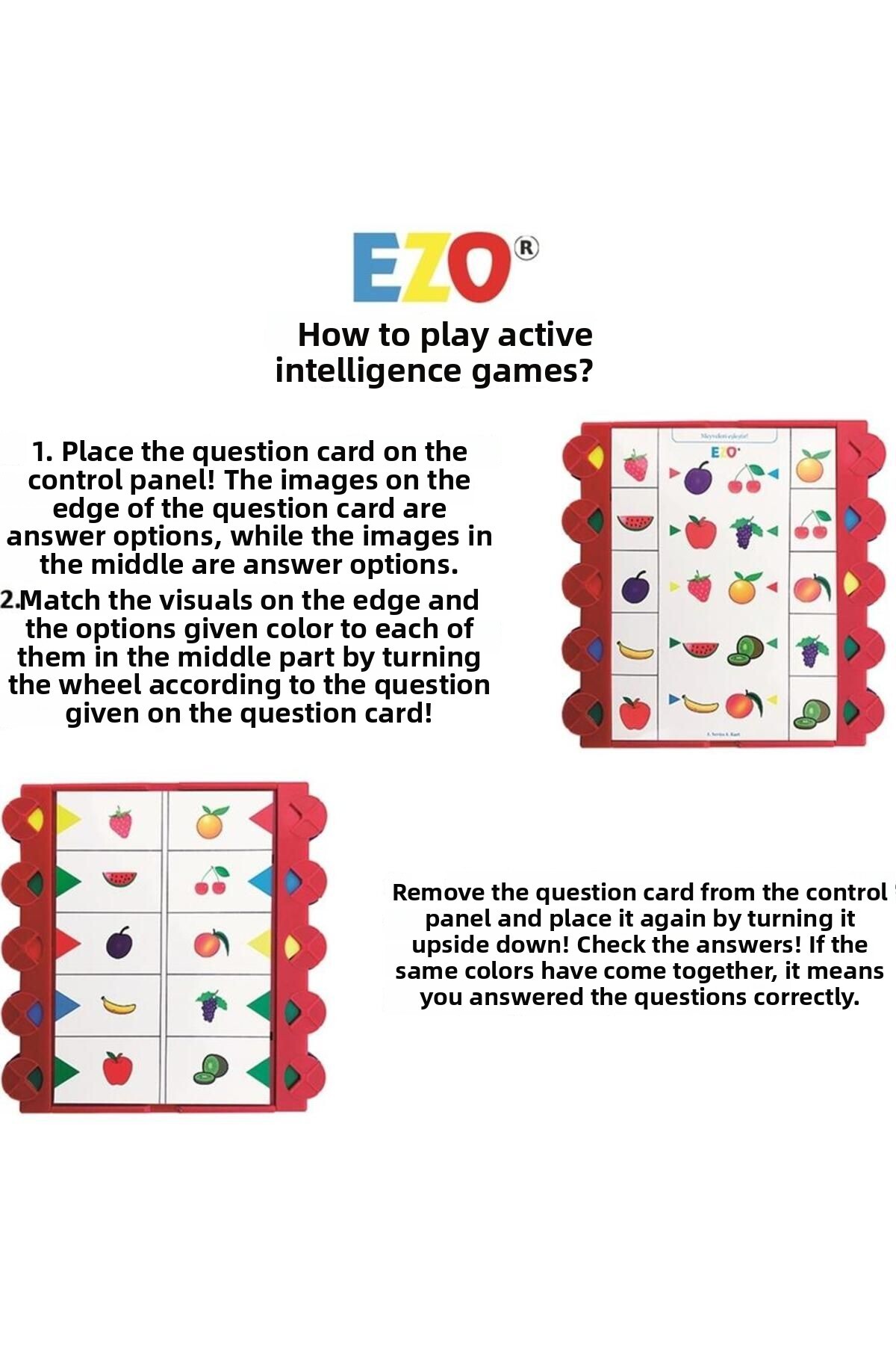 بازی‌های فعال مغزی Ezo برای کودکان ۳ تا ۶ ساله – بازی کارتی به زبان انگلیسی