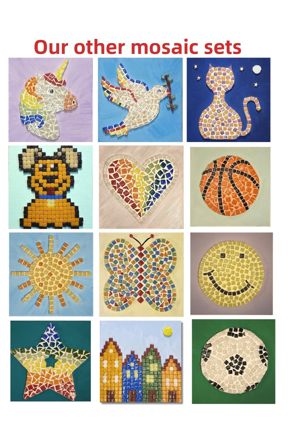 ست موزاییک کودکان – اسباببازی آموزشی هنری برای پرورش تمرکز و مهارت دست (پروانه)