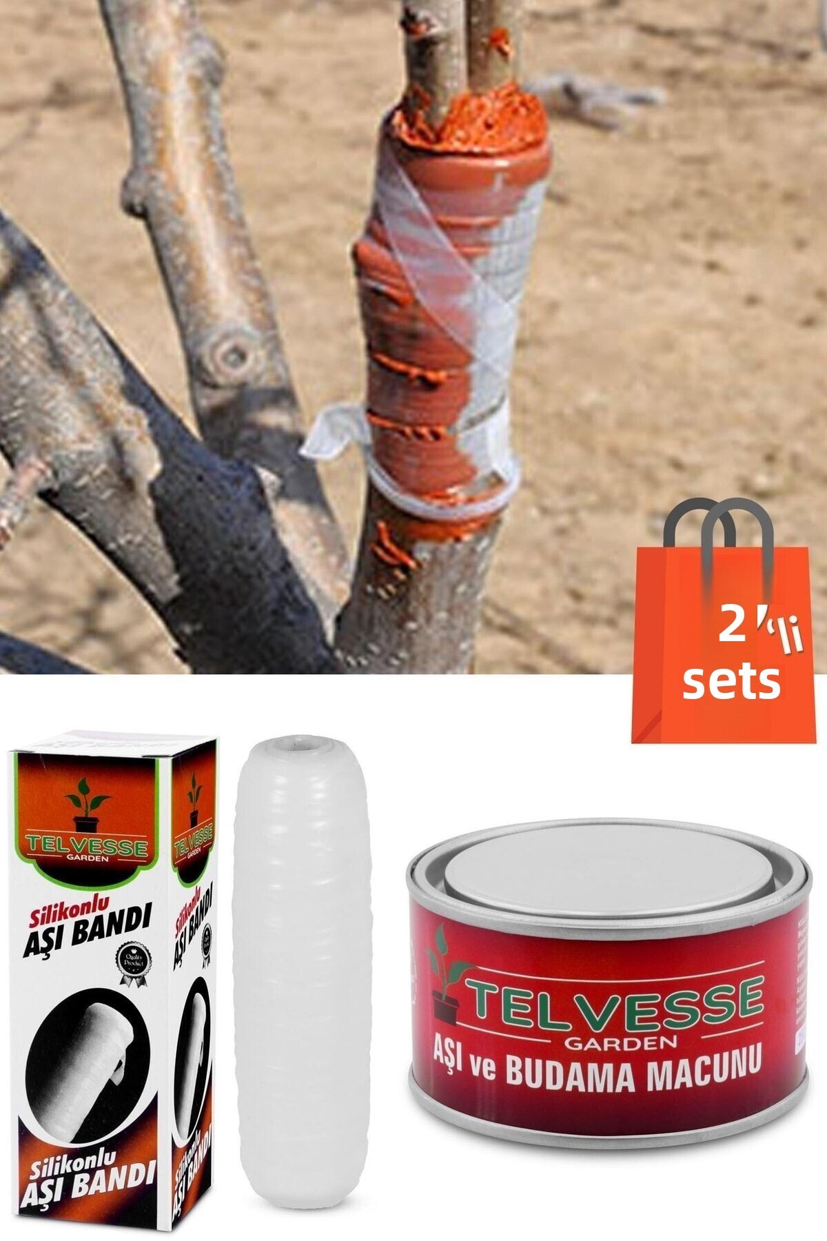 Telvesse-Grafting Tape + Grafting Paste Set of 2 Tree Pruning Grafting Paste Tape Set Grafting Tool 1