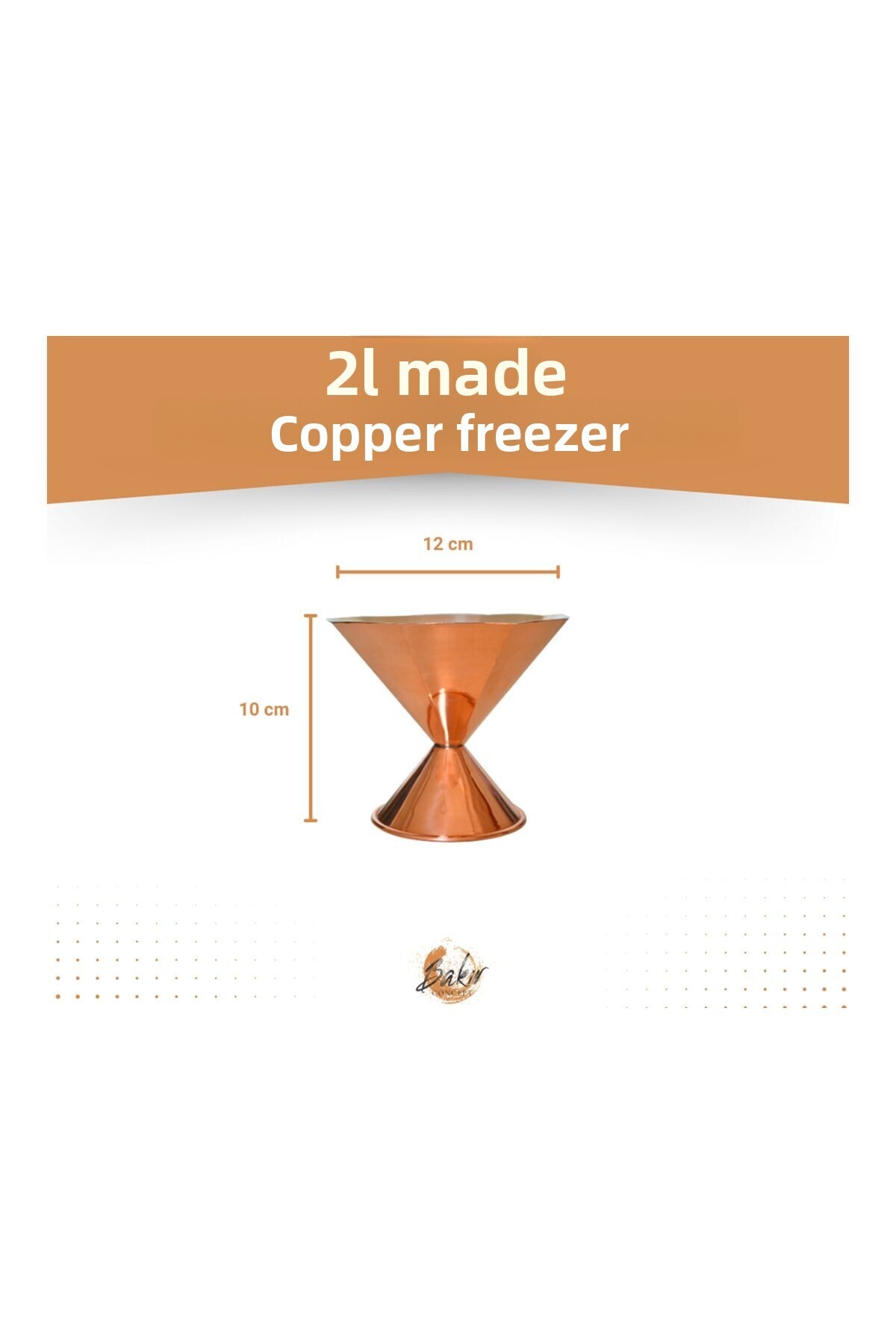 Bakır Concept-Ice Cream Cup Copper Sliced Model 4
