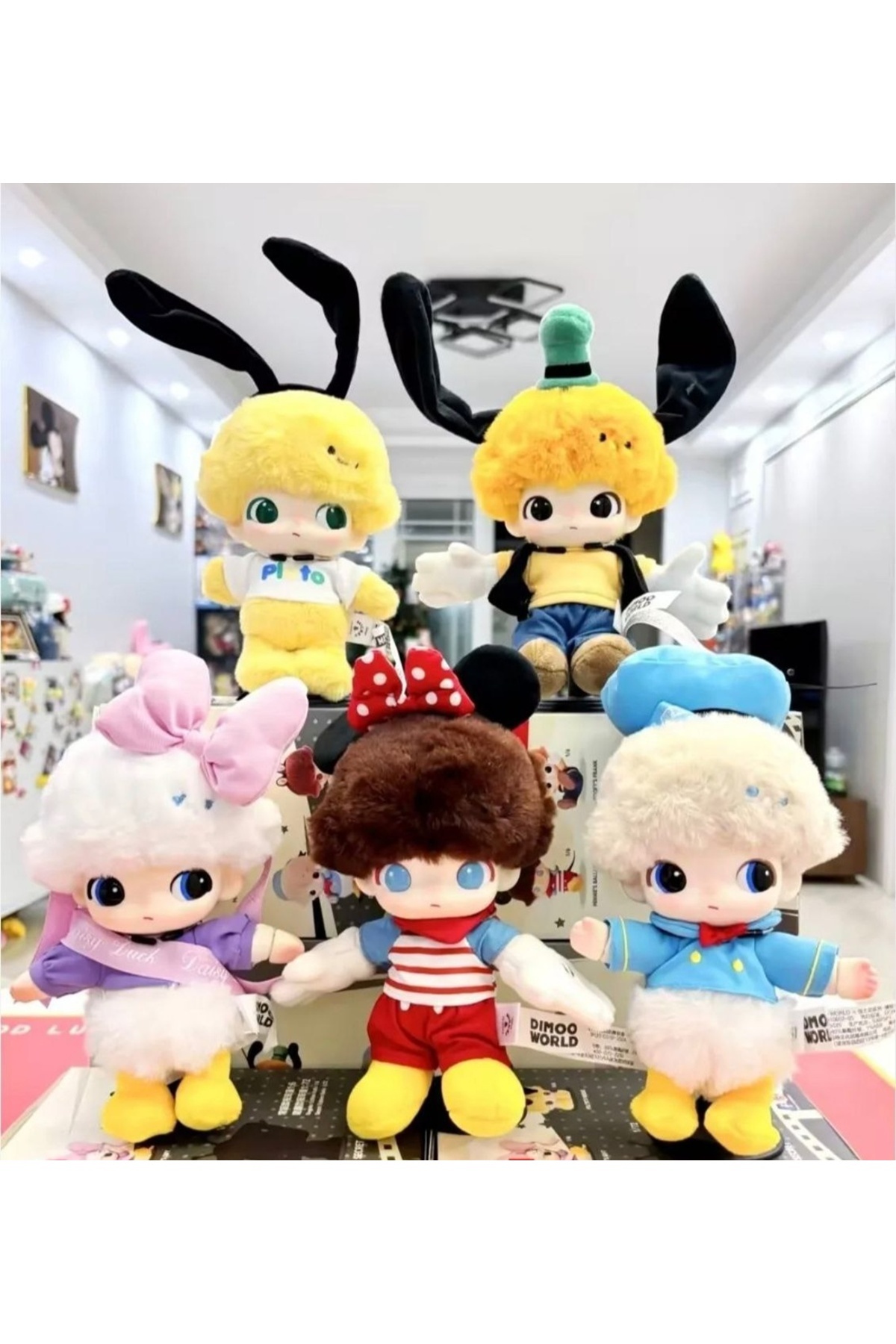 EVAPASS PopMart Dimoo World Kutulu Blindbox Peluş Oyuncak 1 ADET