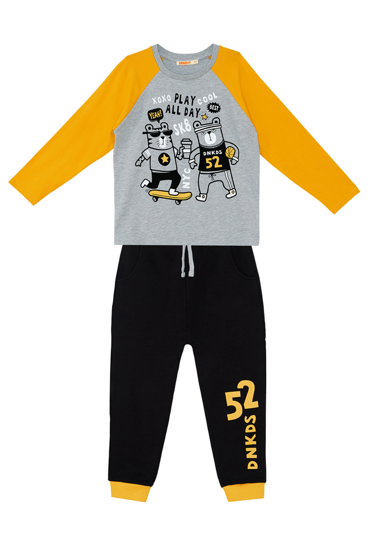 Denokids-Boy's Play Allday T-Shirt and SwEatpants SEt 3