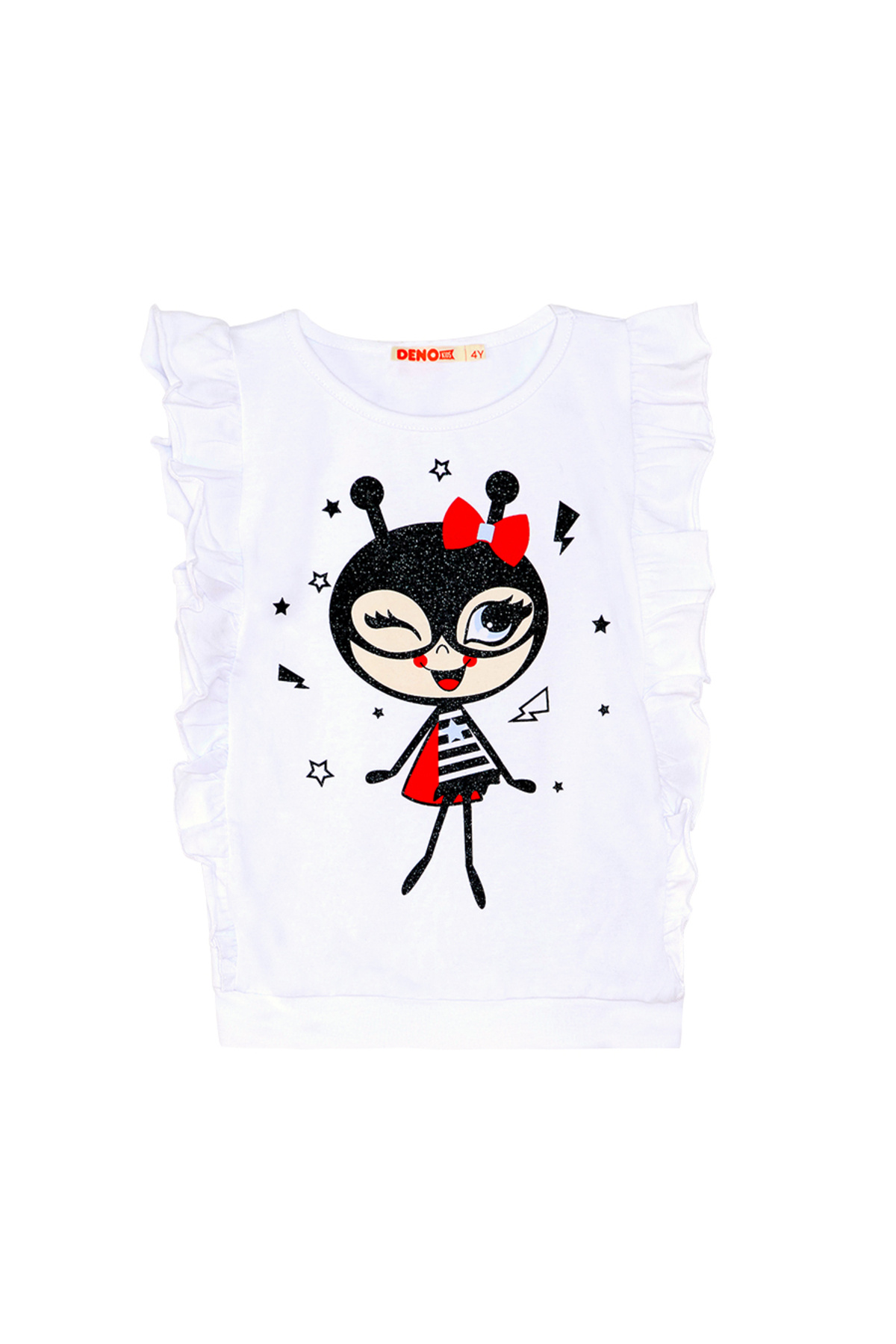 Denokids-Bug Love Frilly Girl póló és rövidnadrág szett 5