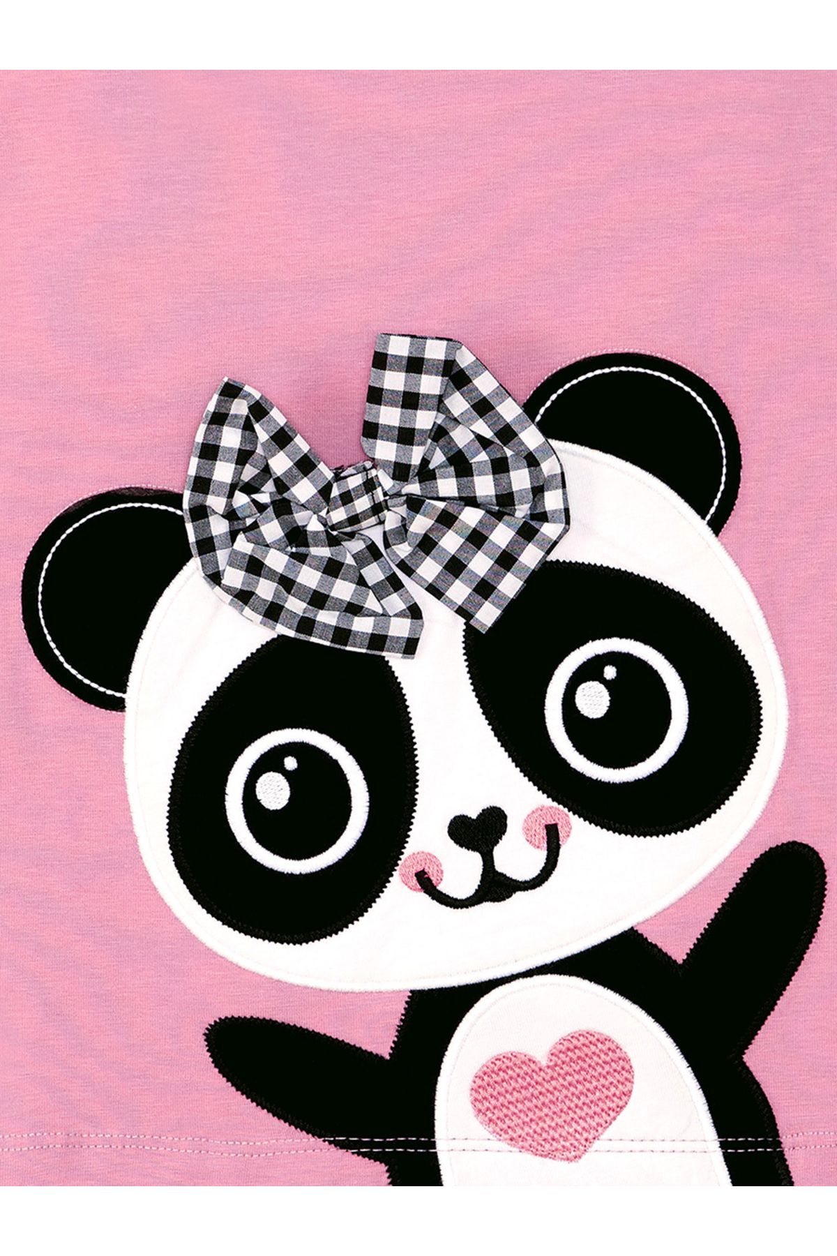 Denokids-Rosa Sommerkleid für Mädchen – Panda-Rüschendetail 5