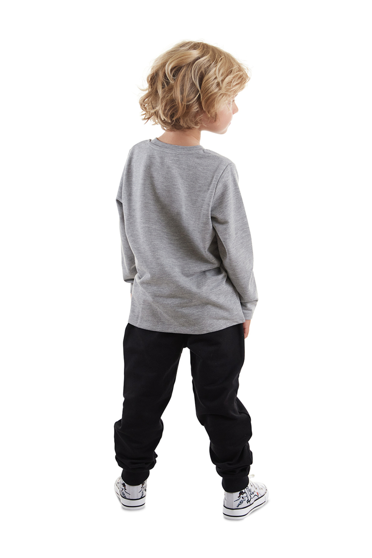 ست بالاتنه و پایین تنه پسرانه طرح حیوانات فاق نرمال آستین استاندارد | دنو کیدز Denokids CFF-24S1-041 - تصویر 2