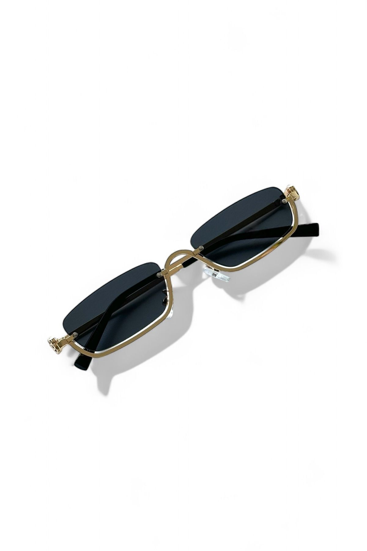 REN EYEWEAR-Gulite Sunglasses Metal Half Frame Silver Black 2024 Women's Modern New Season Ren Eyewear 2