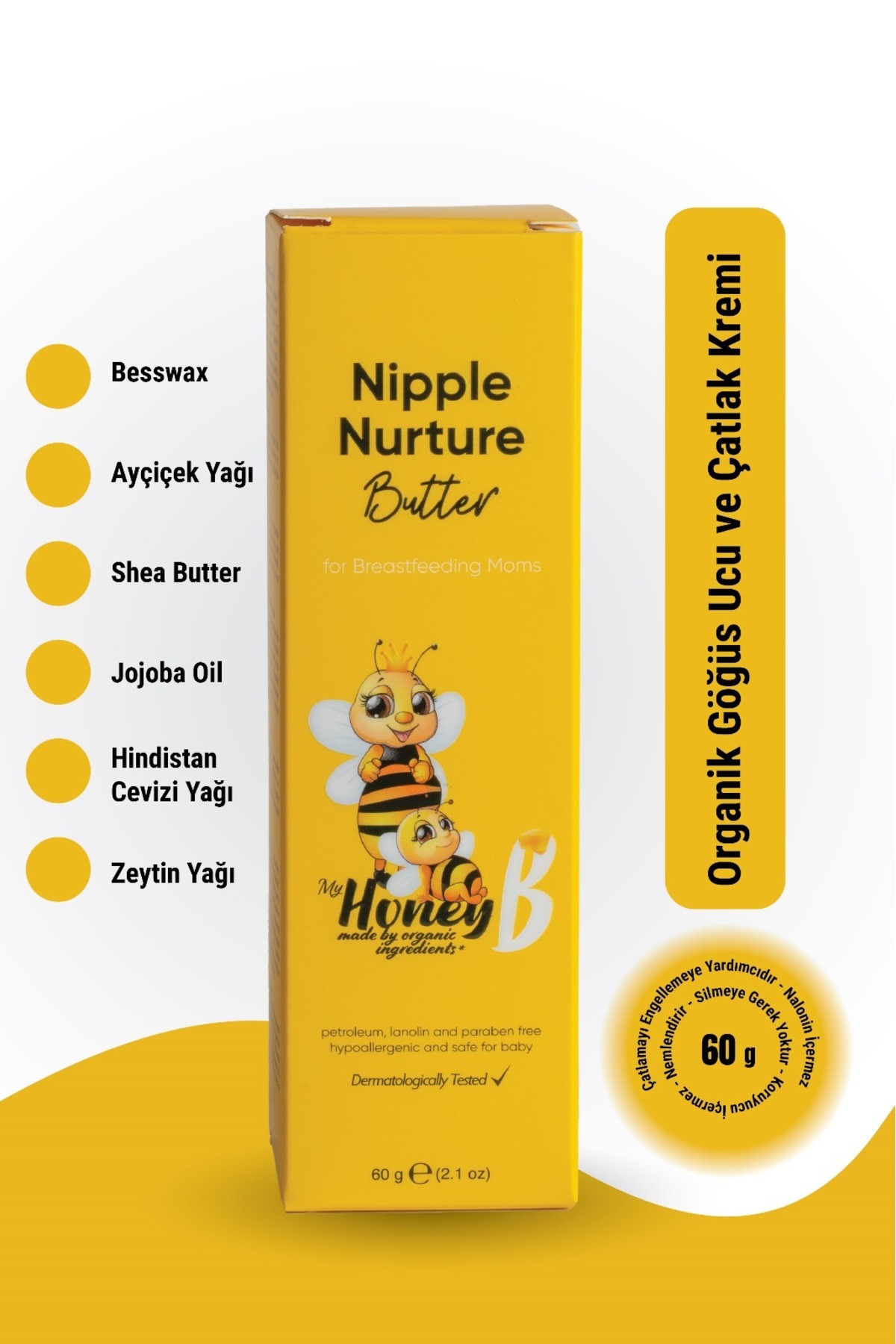 My Honey B Anne Bebek Yenidoğan İhtiyaç Seti Doğal İçerikli Şampuan Pişik Önleyici Krem Göğüs Ucu Kremi fotoğrafı 4 (önizleme)