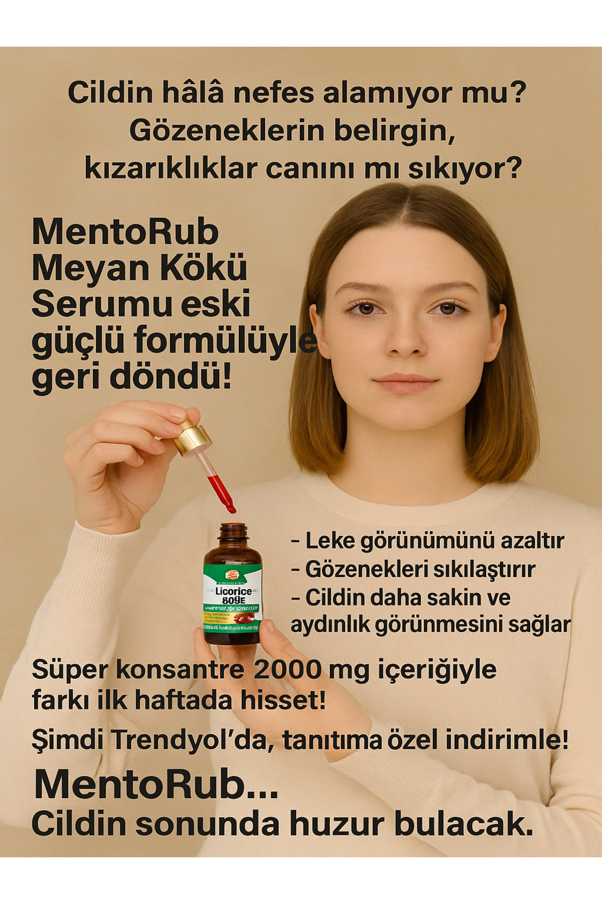 Meyan Kökü Özü Nemlendirici, Cilt Ve Gözenek Sıkılaştırıcı Kırmızı Leke Serumu 30ml — Rub2 — تصویر 5 از 5