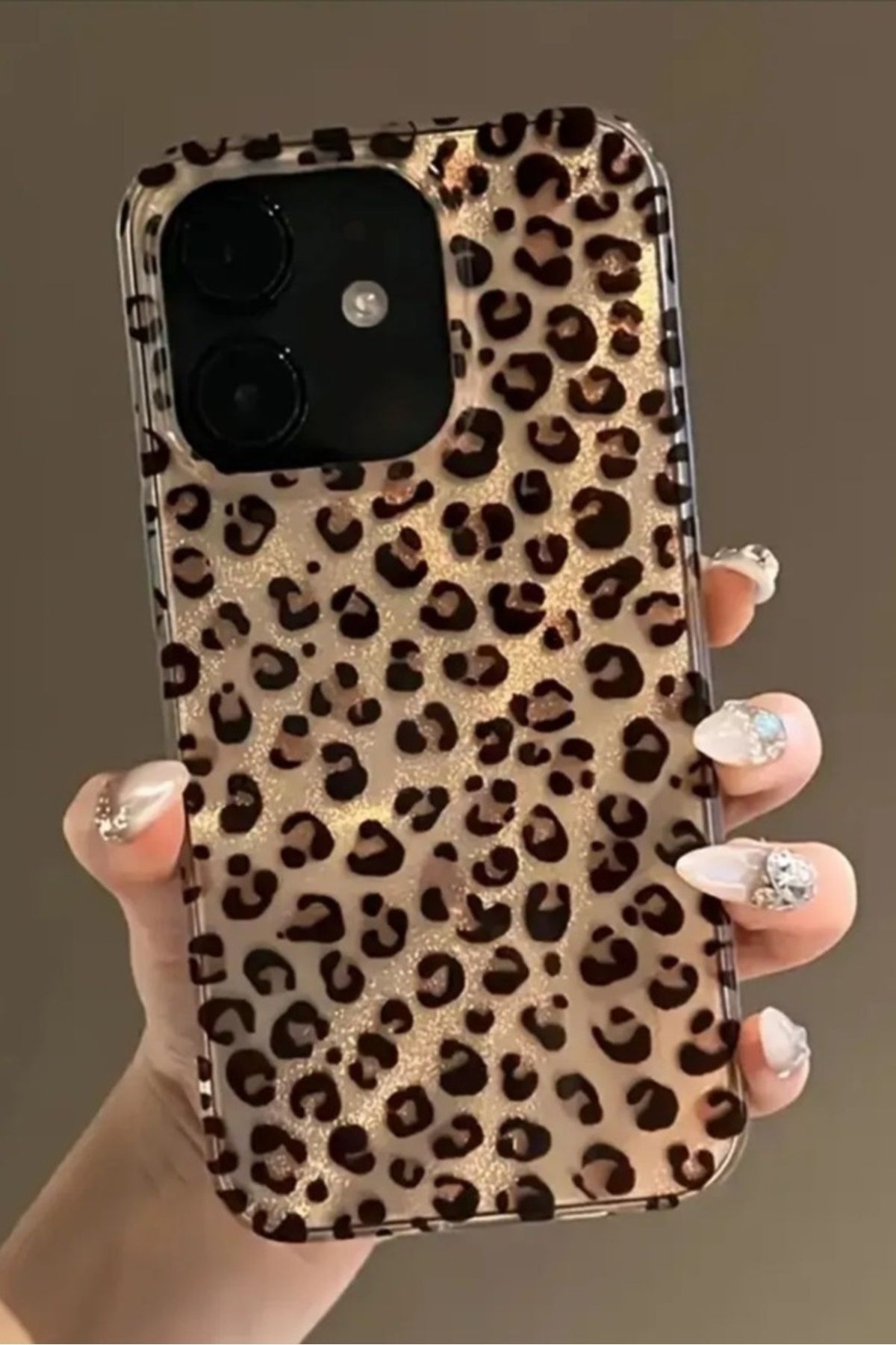 EDELFU-iPhone 11 Leopard Pattern Aurora Glossy Soft Sides Protective Phone Case 1
