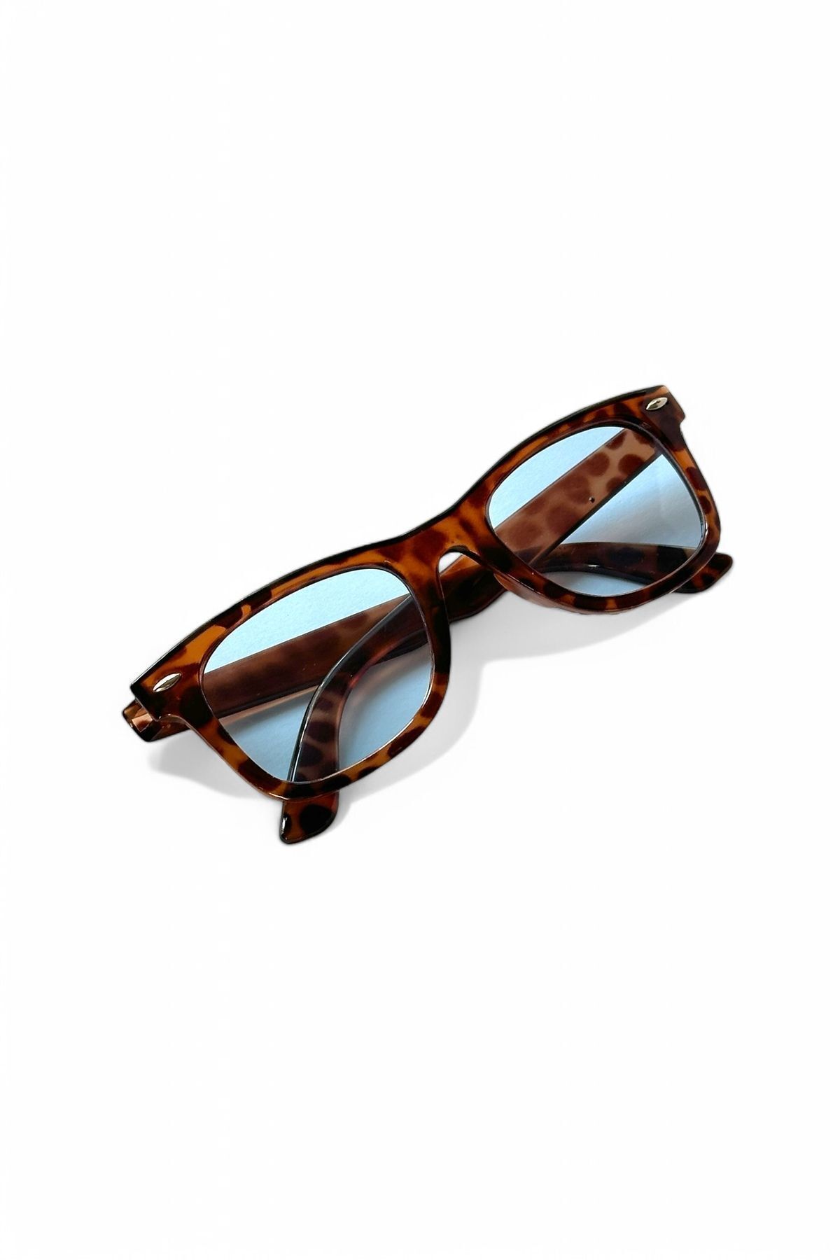 REN EYEWEAR Wayf Leopar Çapraz Kesim Mavi Cam Güneş Gözlüğü / Ren Eyewear görsel 6