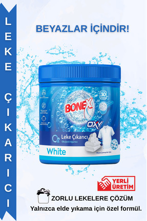 Bonex Beyazlar İçin Güçlü Leke Çıkarıcı Oxy 750 g Toz Leke Çıkarıcı