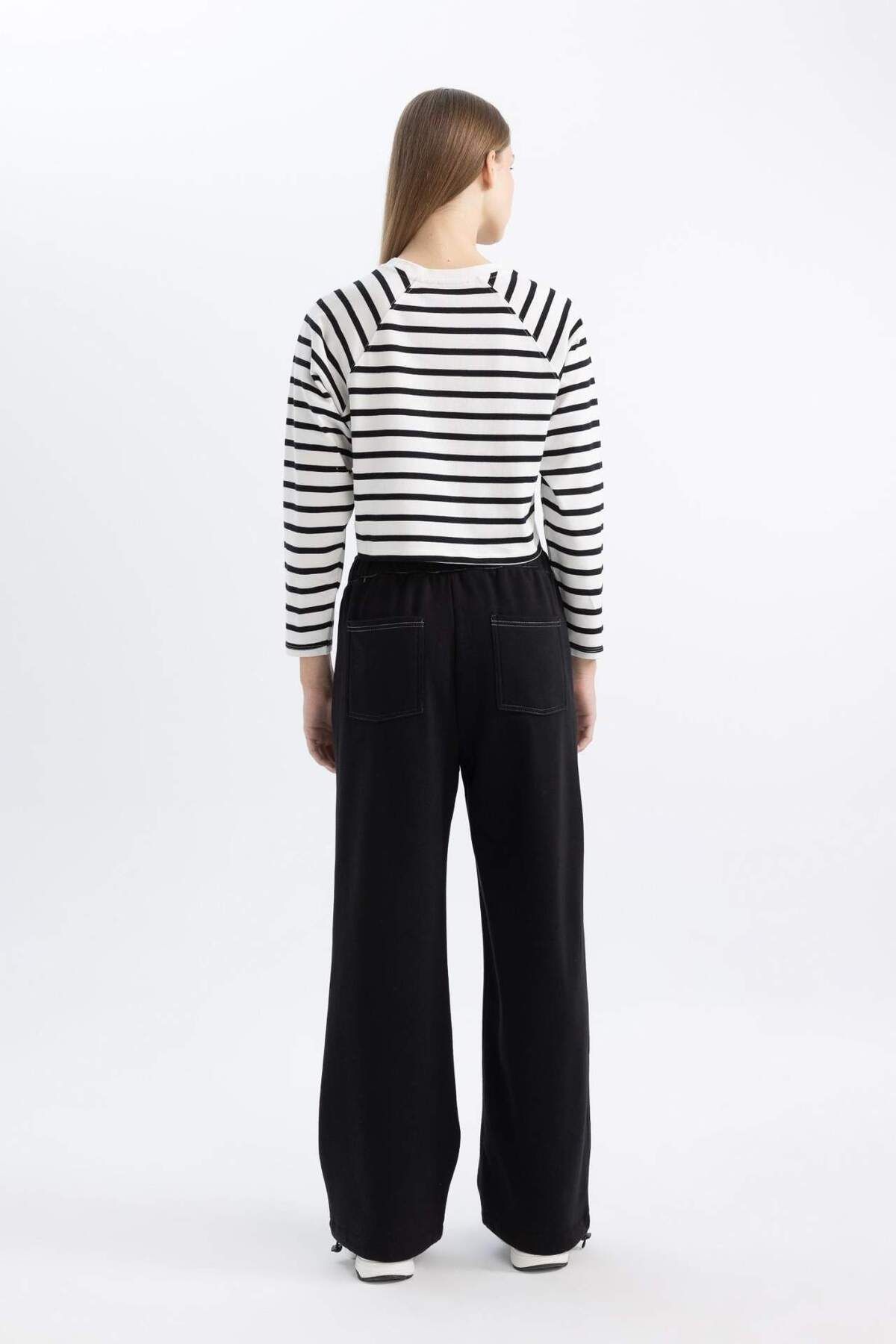 DeFacto-Coool Wide Leg Wide Loose Leg Thick Sweatpants Jogginghose mit elastischem Bund und Taschen C5414AX24SP 8