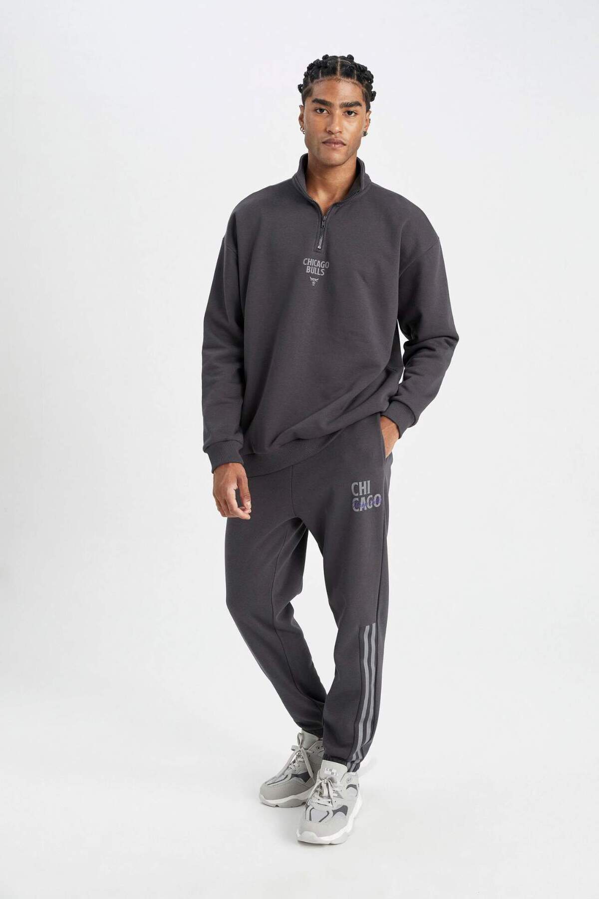 دفاکتو DeFactoFit NBA Chicago Bulls Thick Jogger Sweatwits Fit Standard Fit Jeb Stight Leg C9265AX24AU